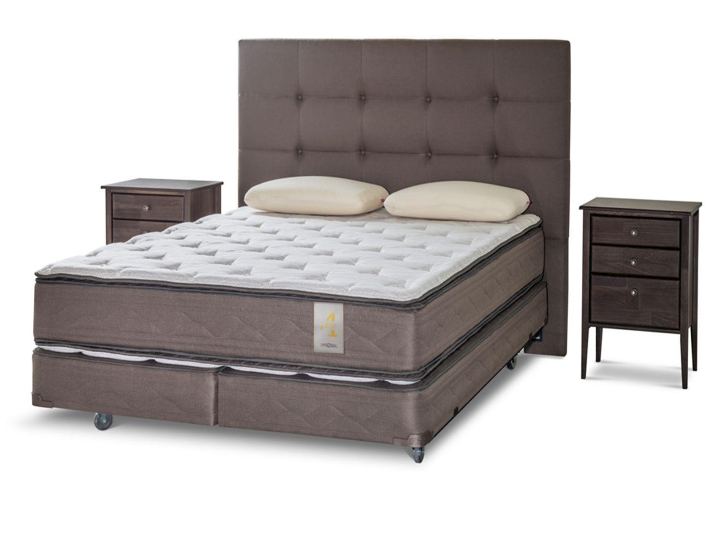 Box Spring New Style 4 King + Set Issey + Almohadas Memory Max-0