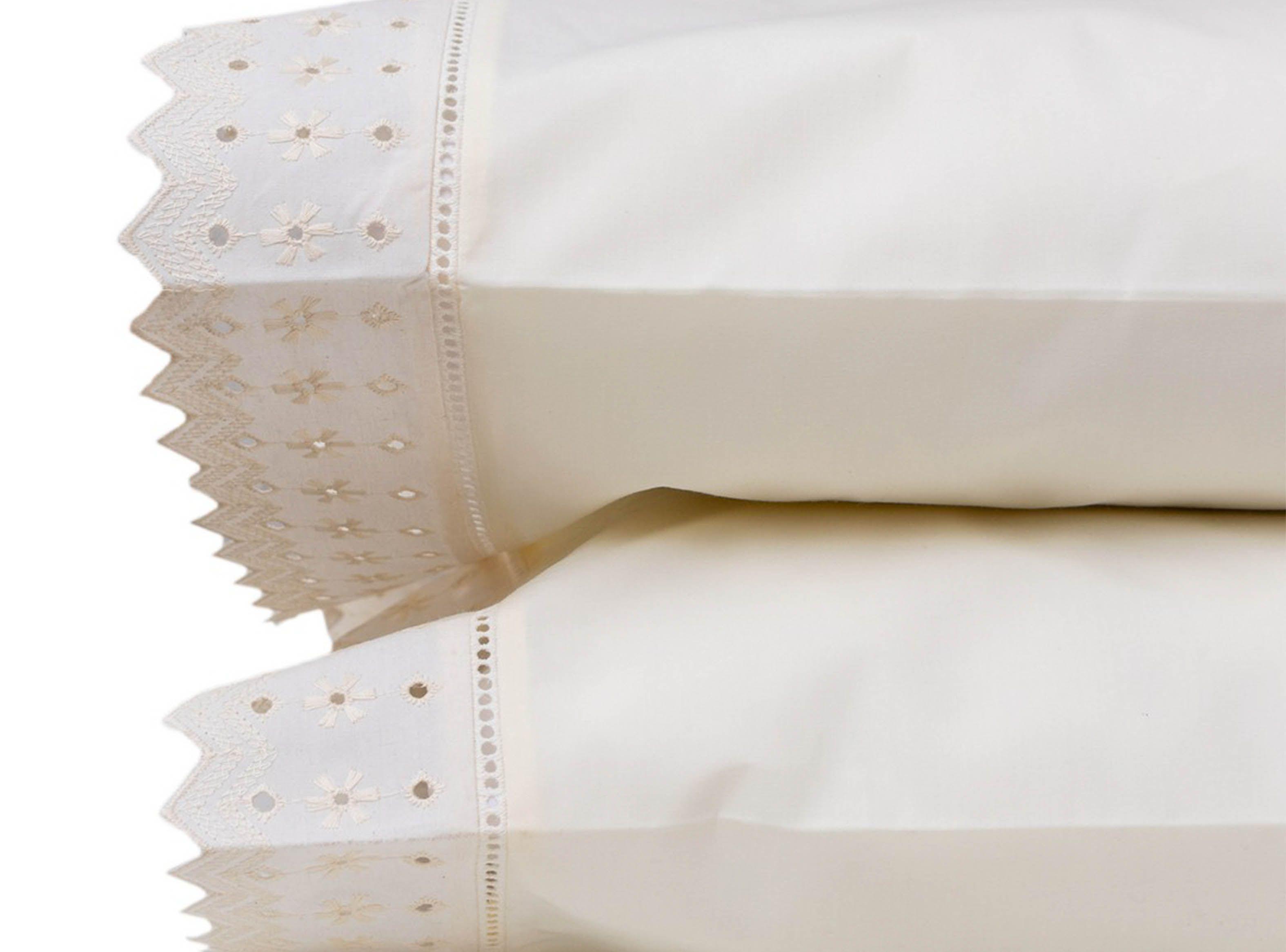 Set 2 Fundas de Almohada Broderie Crudo-2