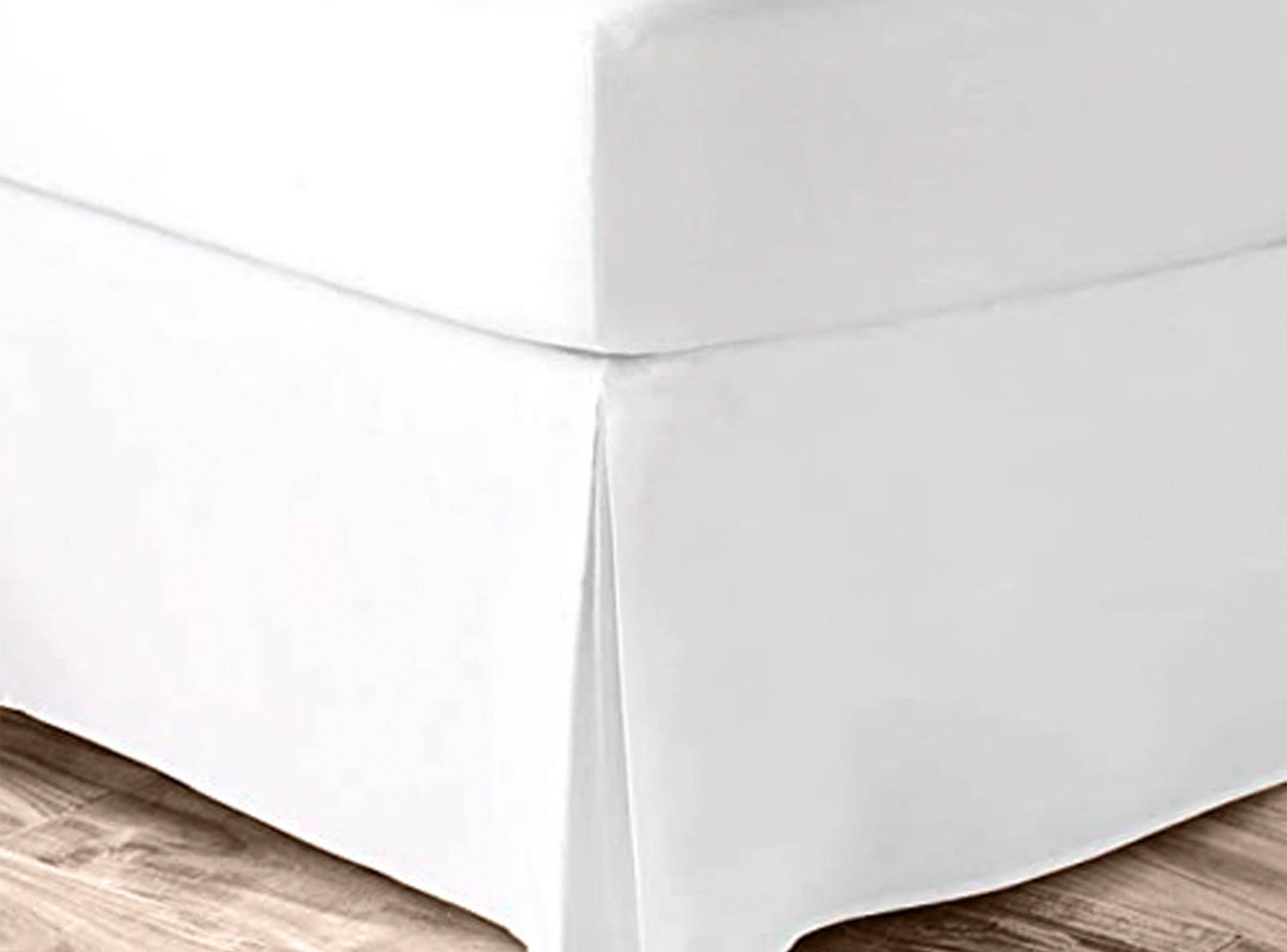 Faldón Ines Johnson 1.5 Plazas 200 Hilos Liso Blanco-2