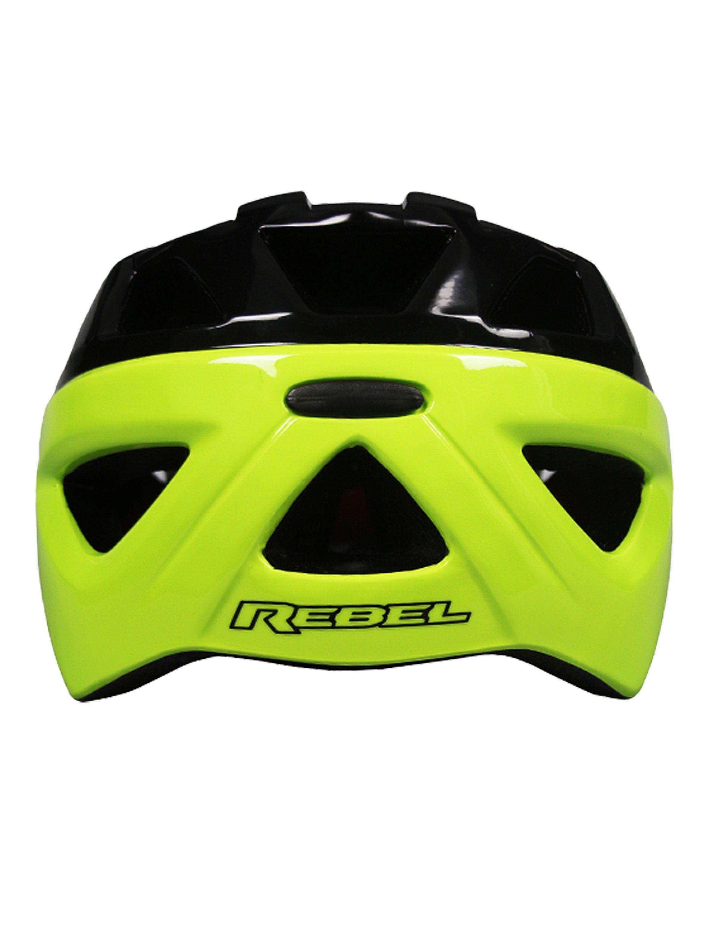 Casco Rebel Negro Verde 16 Ventilaciones-2