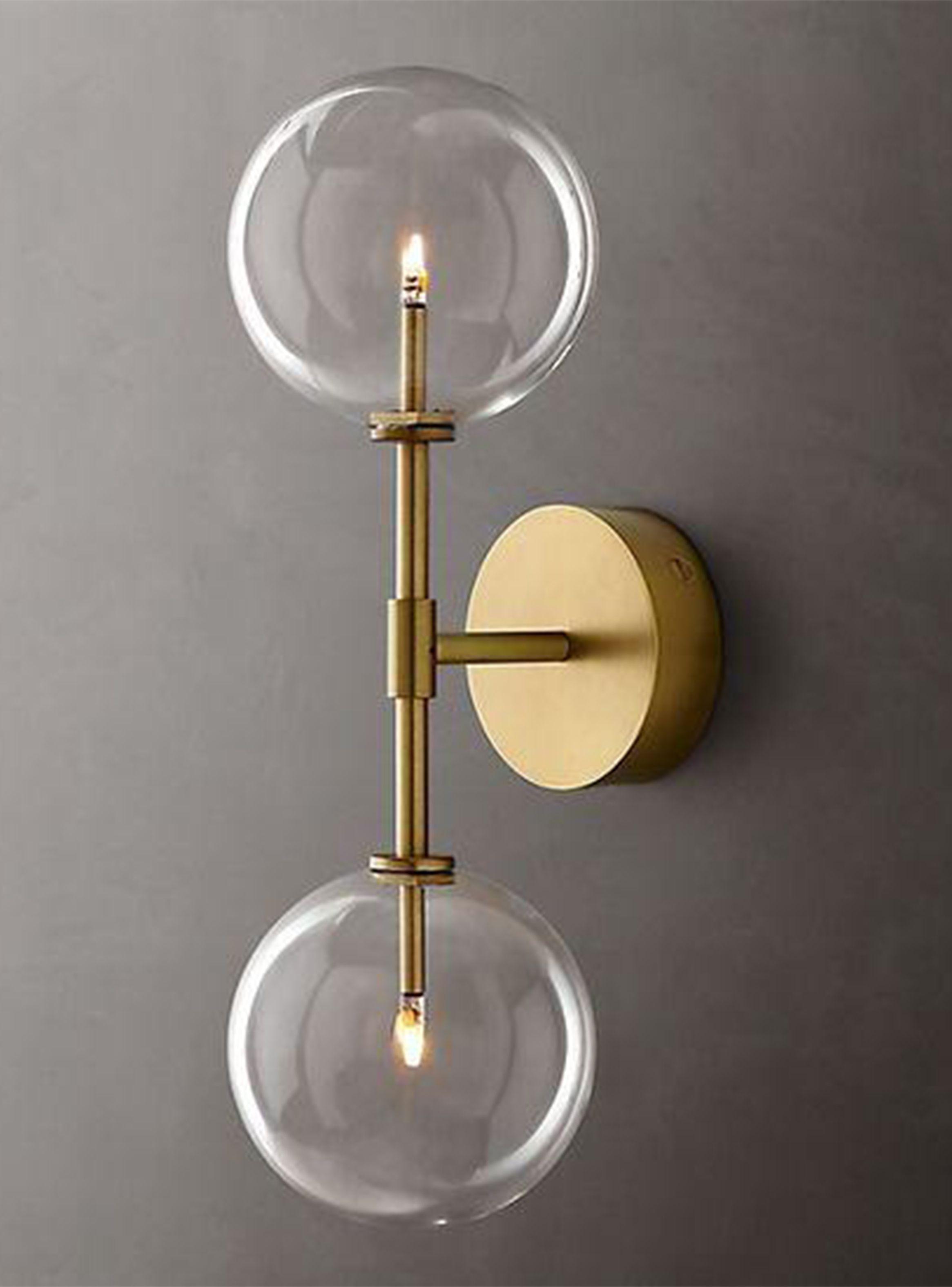 Lámpara Dom Design de Muro Double-Gospic Gold Clear-0