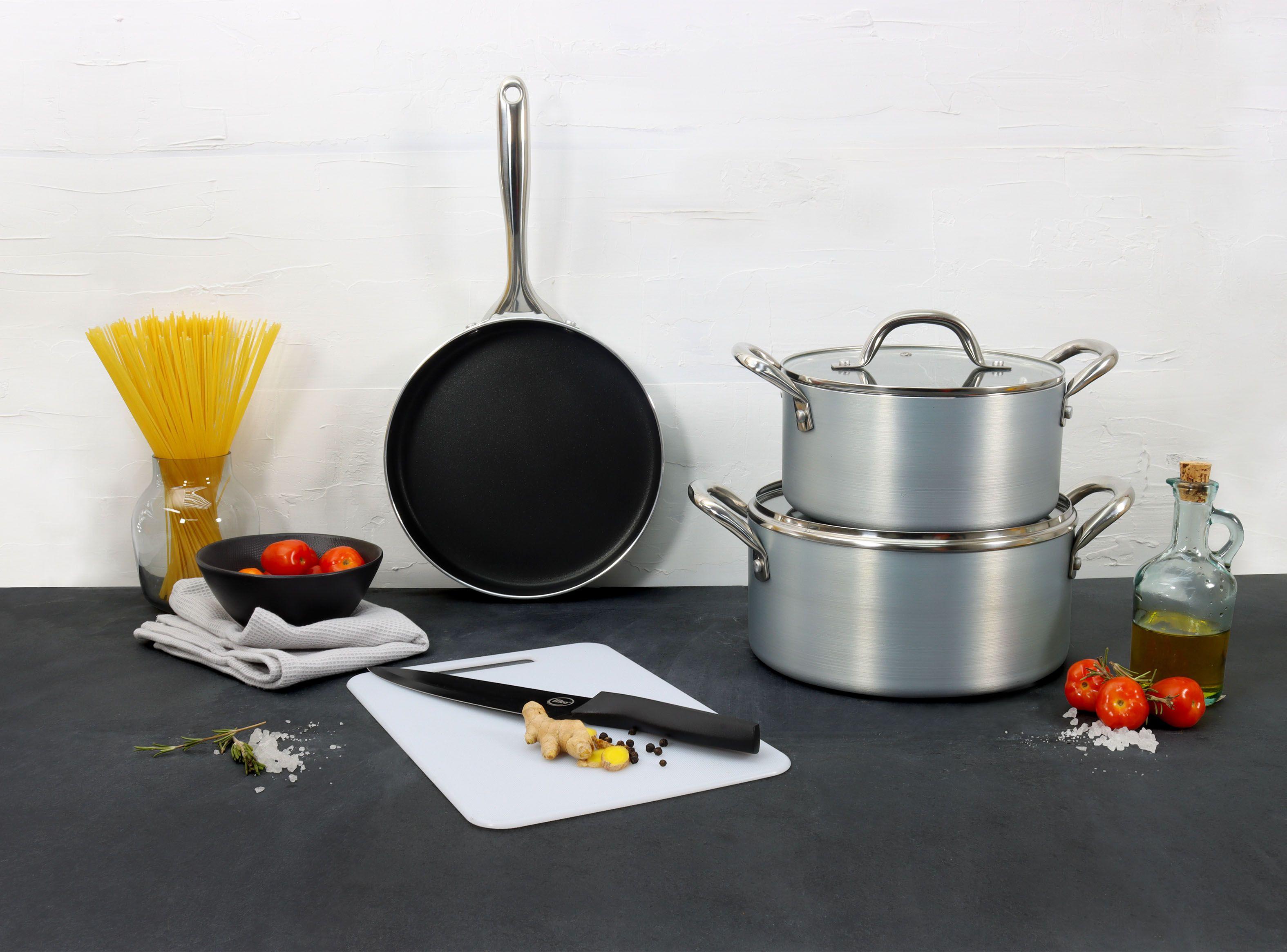 Batería Cocina Antiadherente 5 Piezas Silver Industrial-2