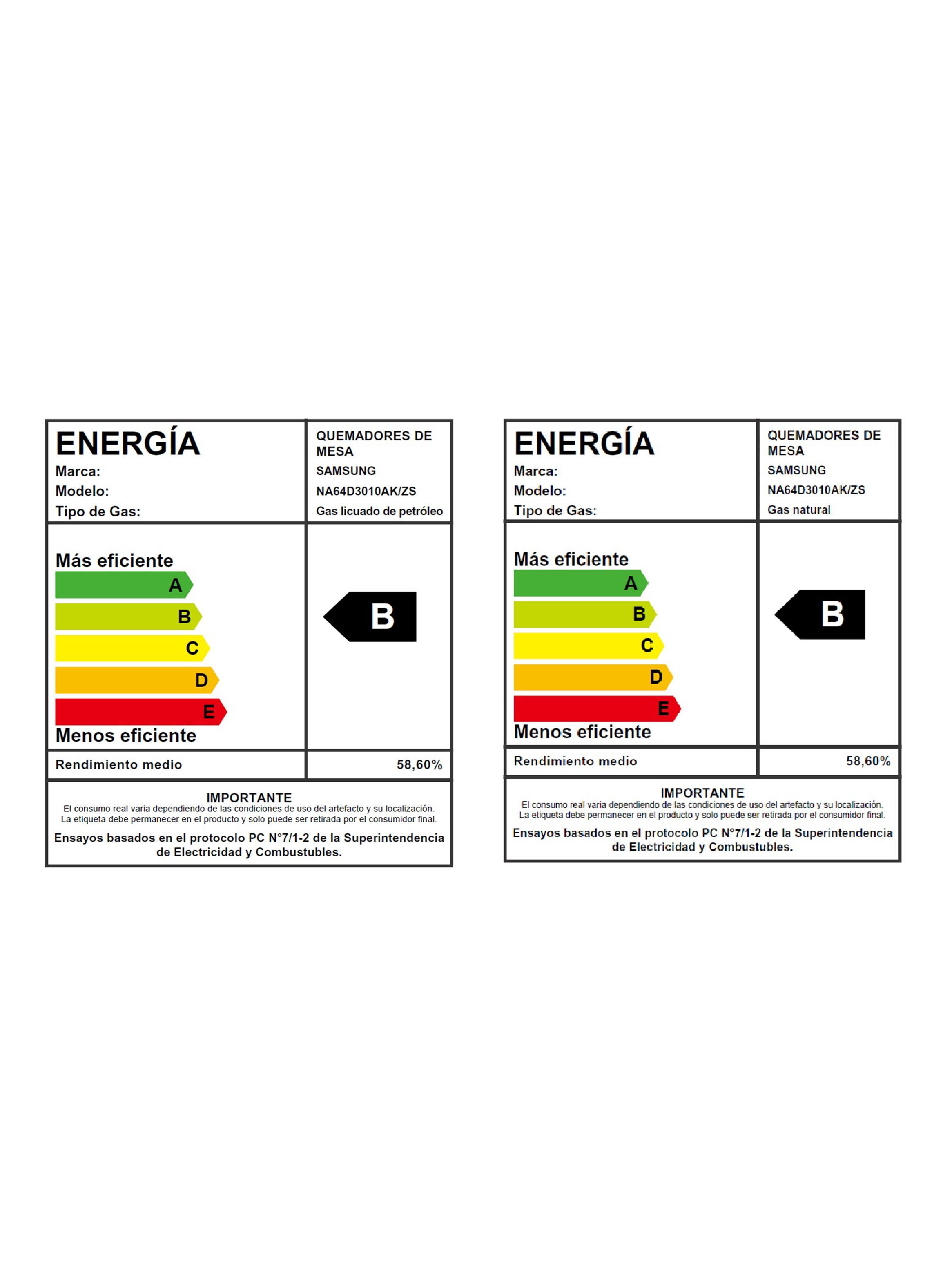 Encimera a Gas 4 Quemadores NA64D3010AK/ZS Negra-5