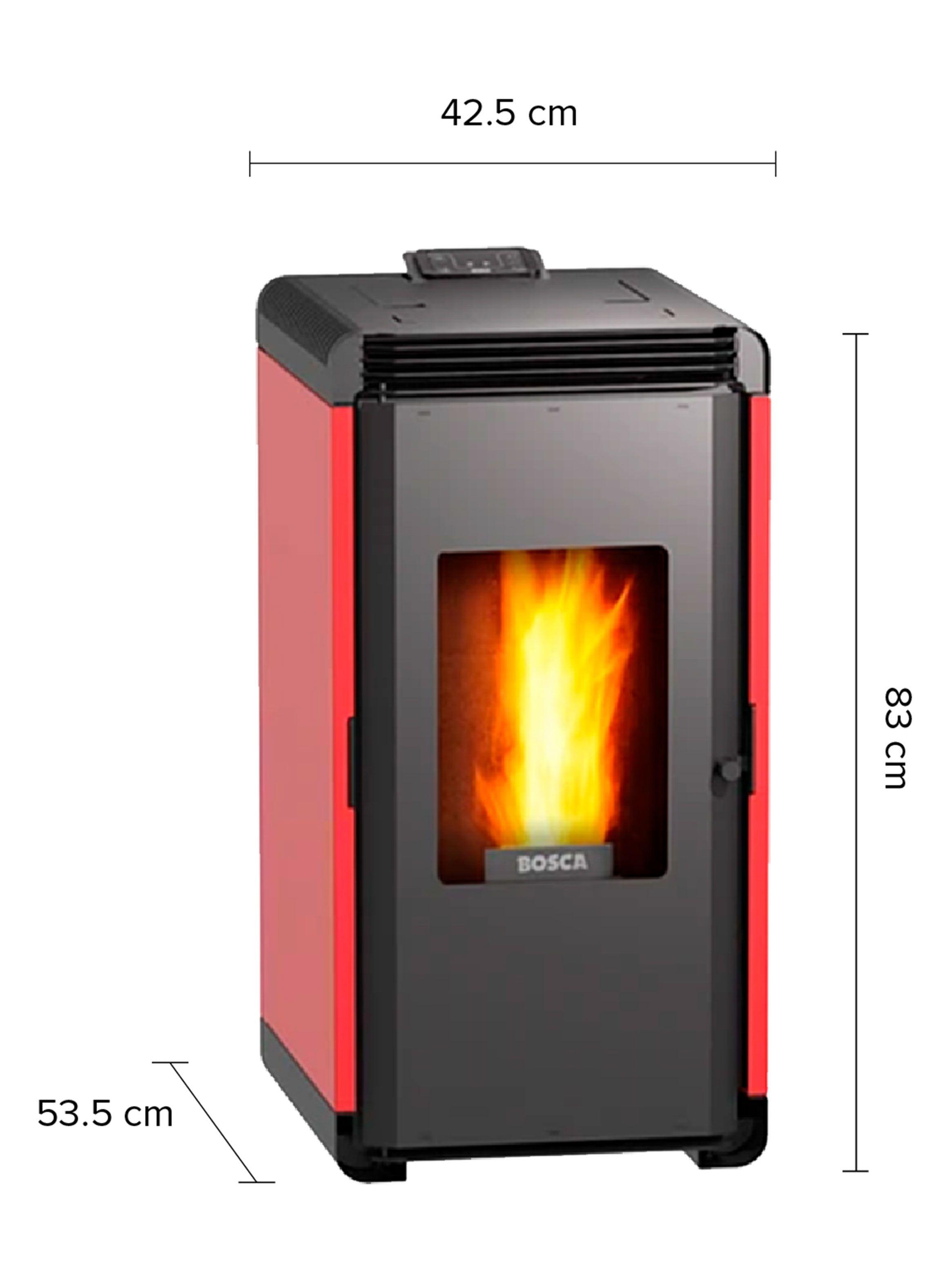 Estufa a Pellet Hera+ Rojo-1