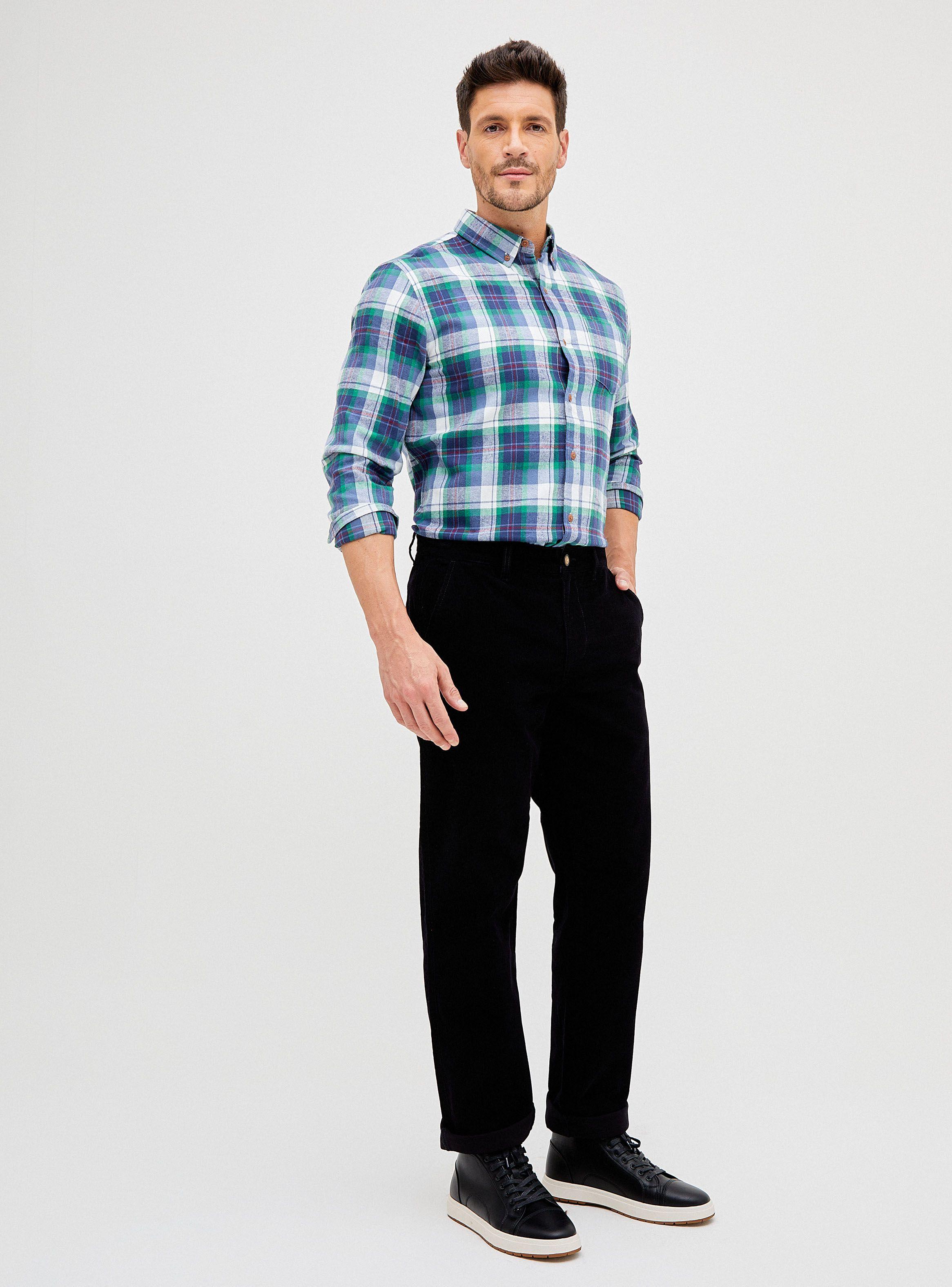 Pantalón Tiro Medio Cotelé Chino-3