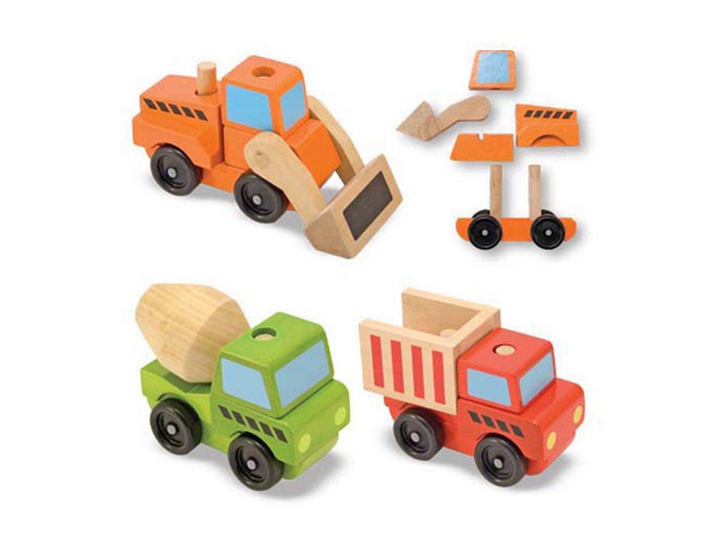 Melissa & Doug Vehículos de Construcción de Madera Caramba-0