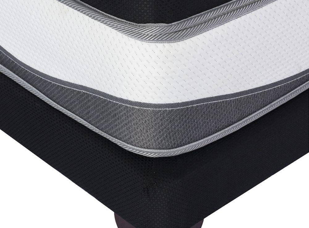 Cama Europea Negra Máximo Carbono 2 Plazas Base Dividida-2