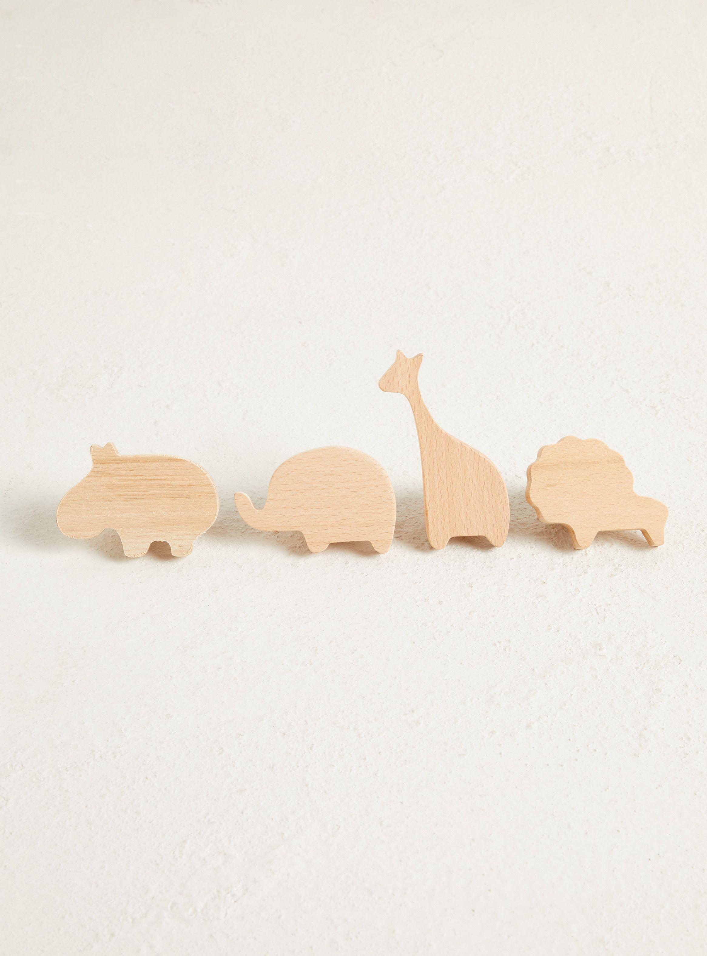 Set de 4 Ganchos Infantil Animales-0