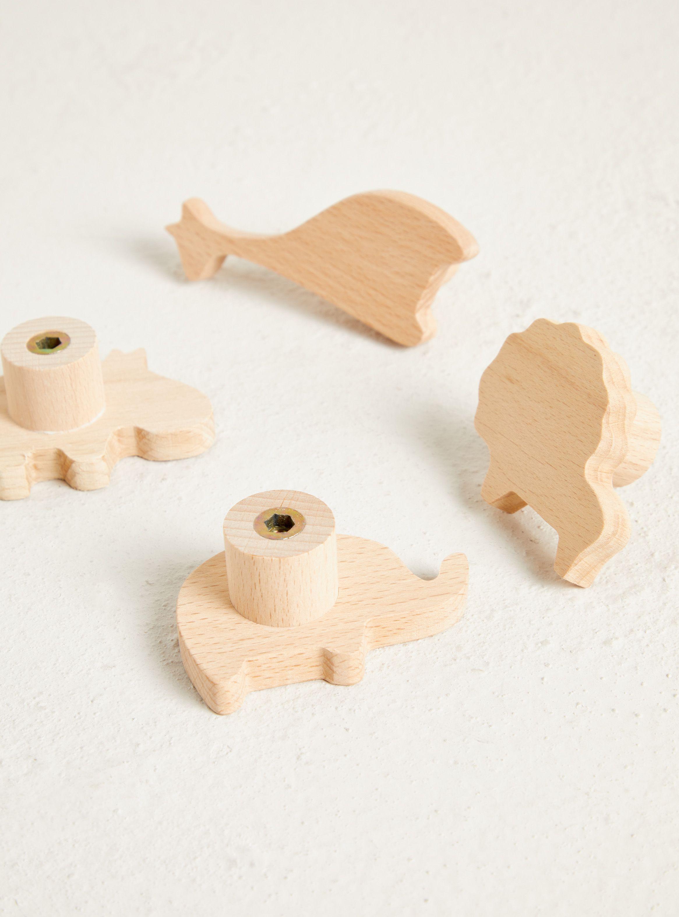 Set de 4 Ganchos Infantil Animales-1