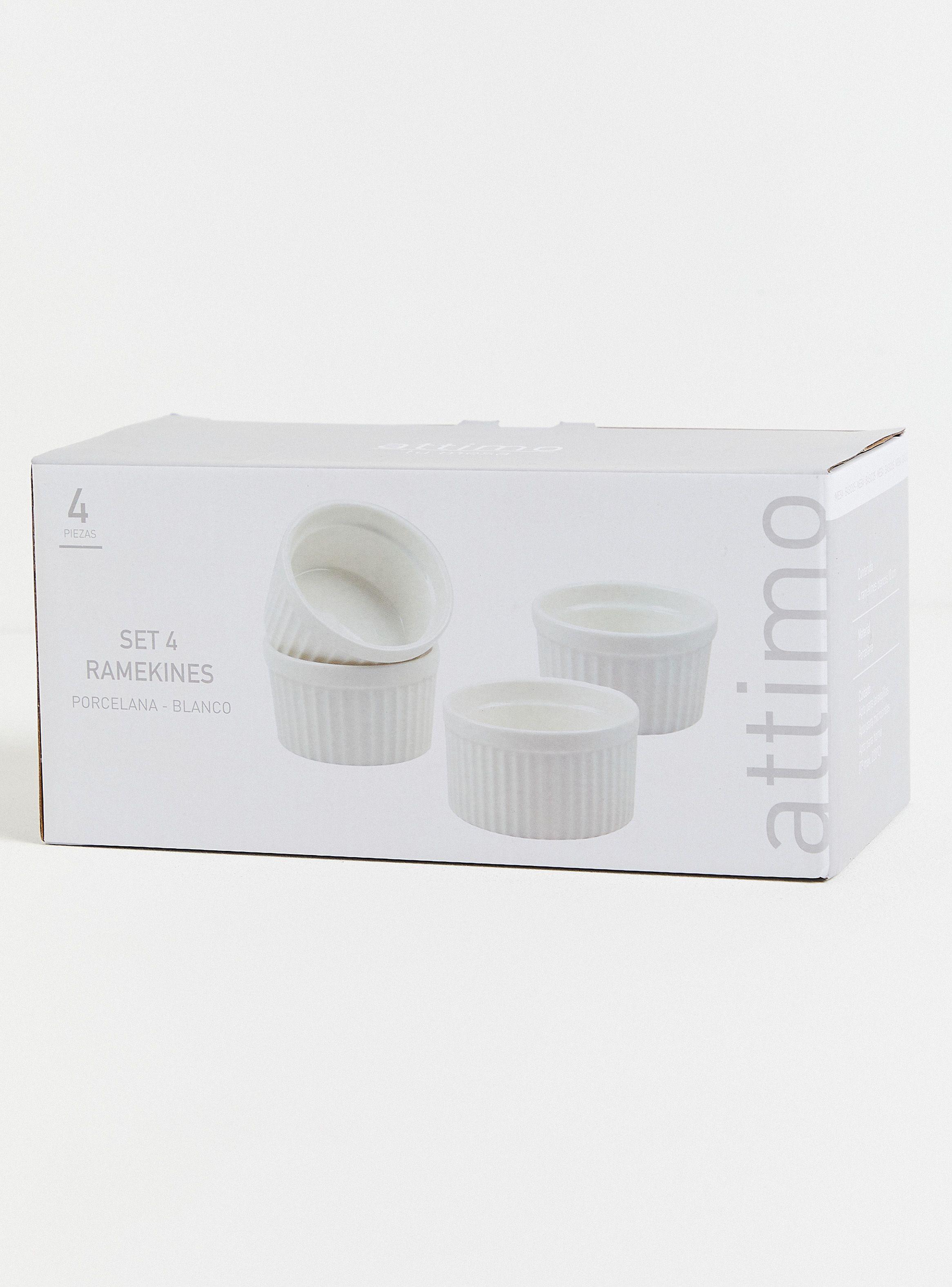Set 4 Ramekines Blanco 10 cm-3