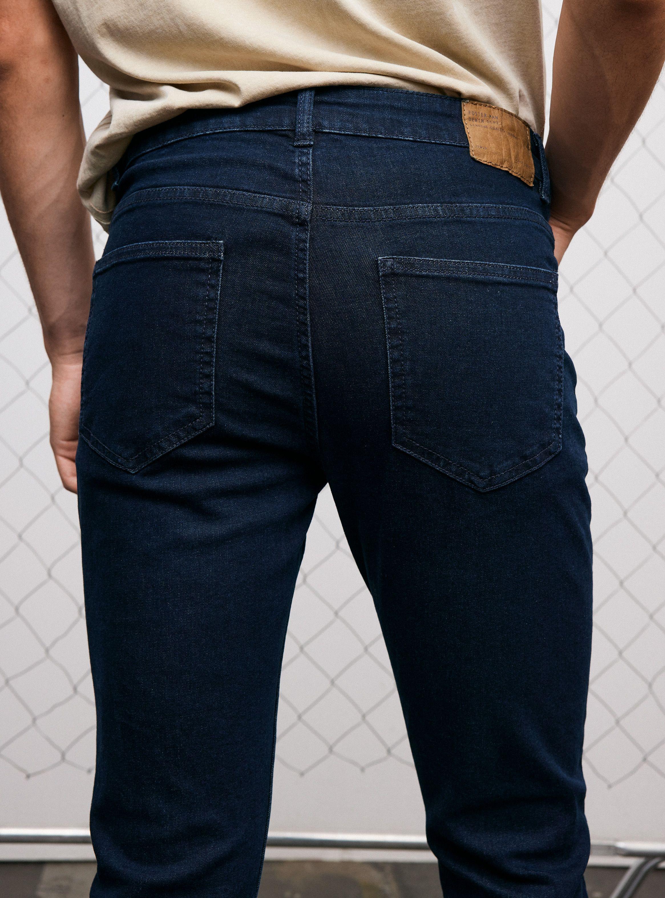 Jeans Cinco Bolsillos Skinny Lavado Azul Oscuro-3