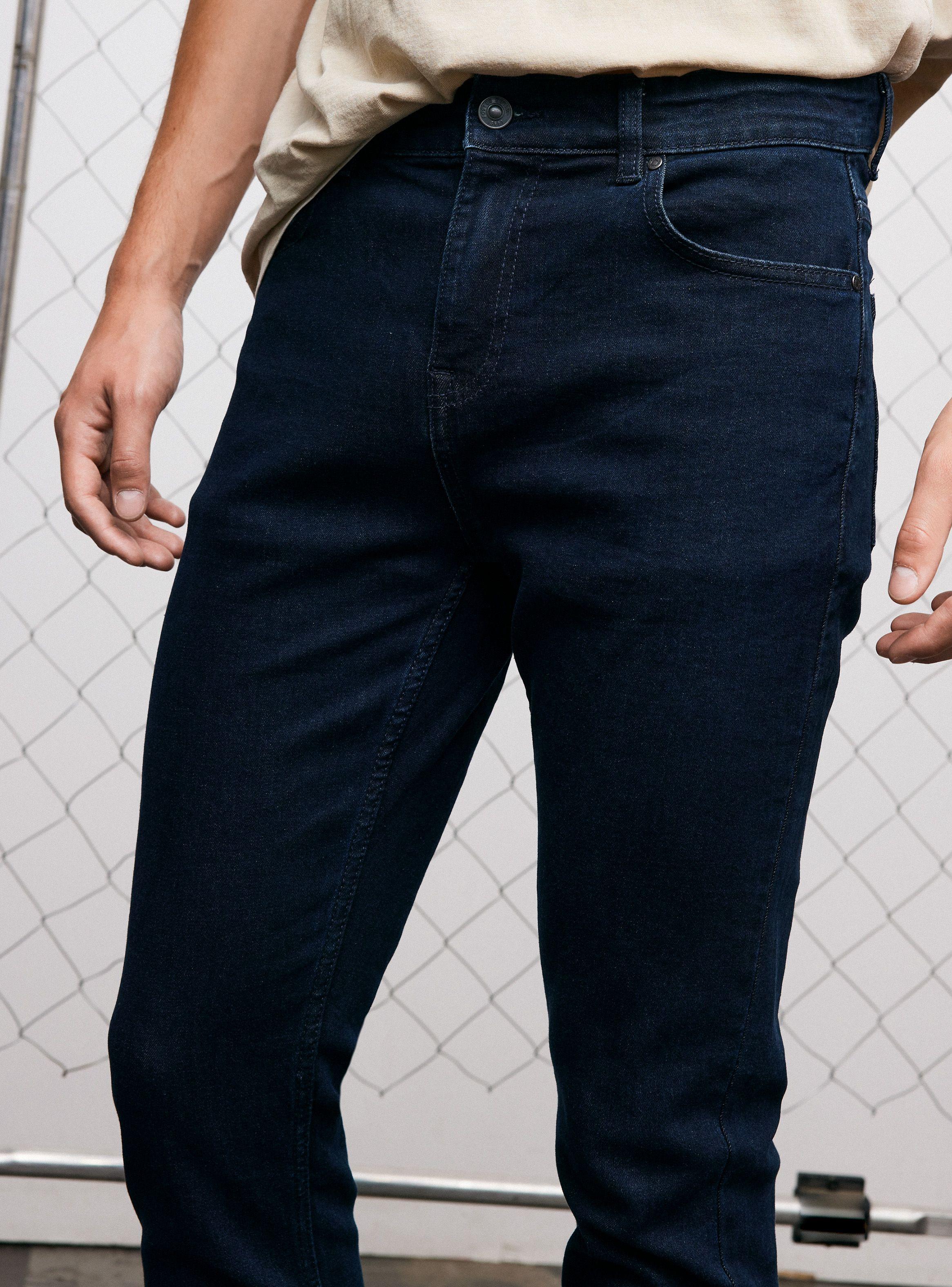 Jeans Cinco Bolsillos Skinny Lavado Azul Oscuro-2