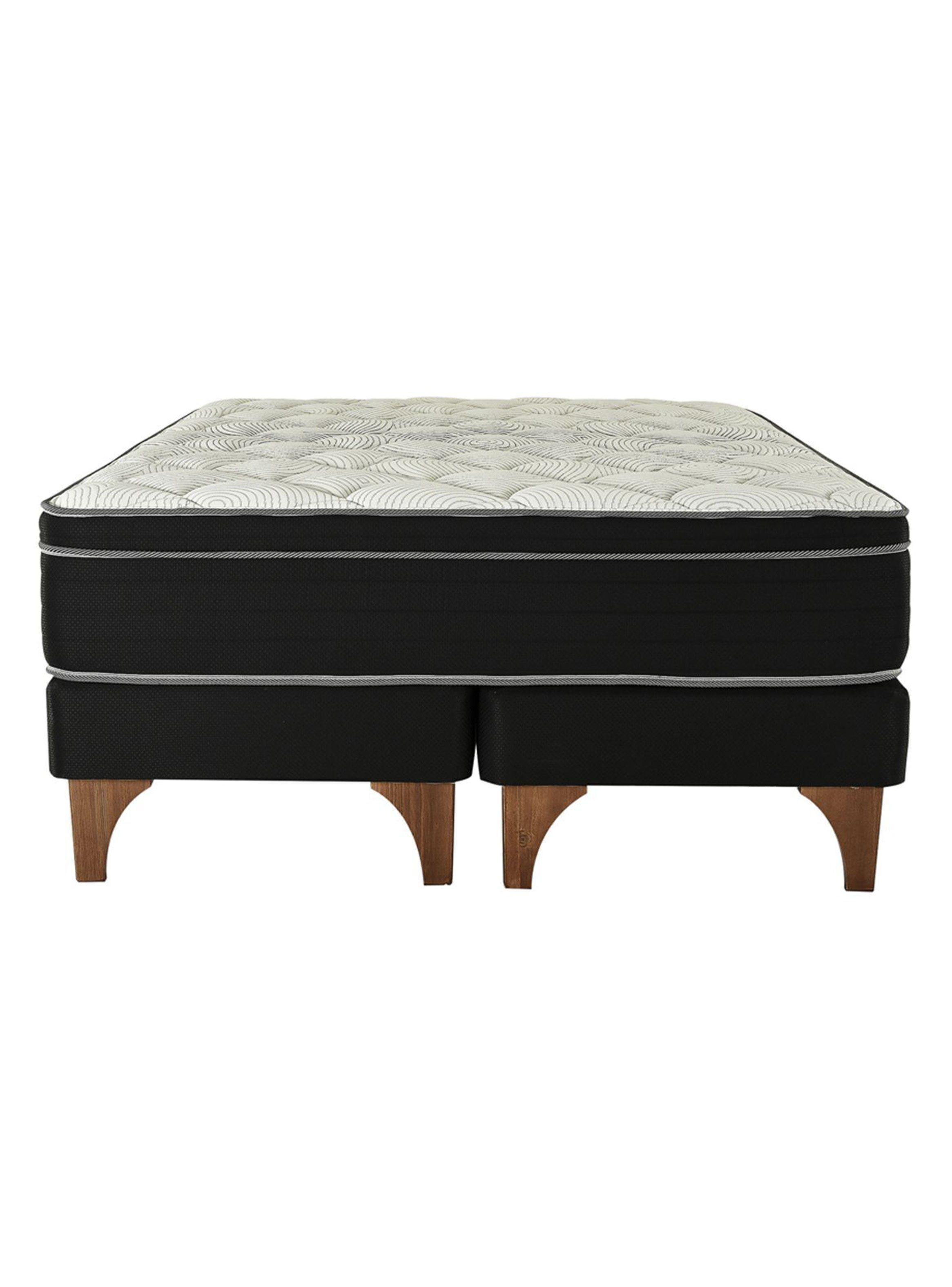 Cama Europea Negra Ten Base Dividida 2 Plazas-1