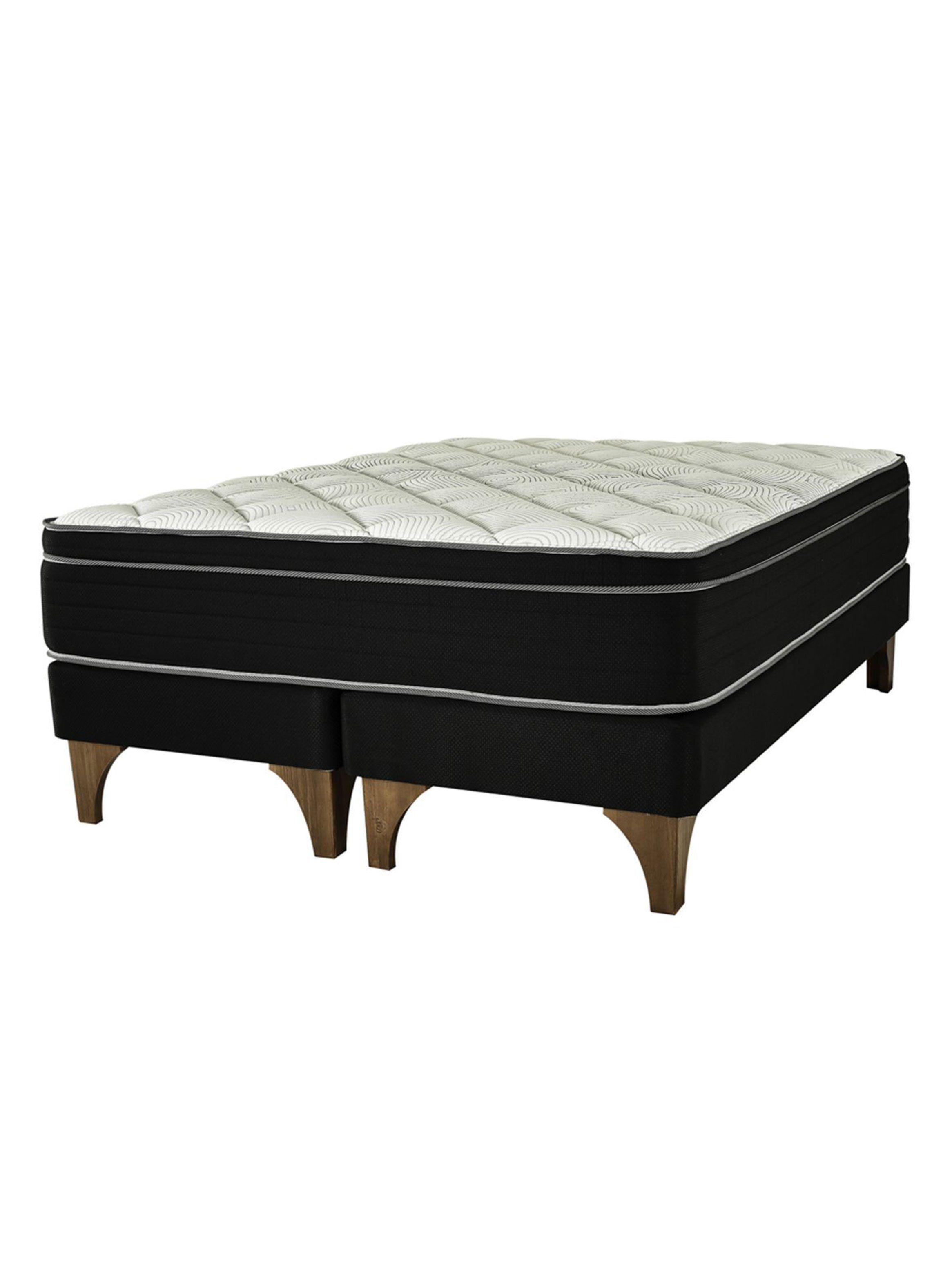 Cama Europea Negra Ten Base Dividida 2 Plazas-0
