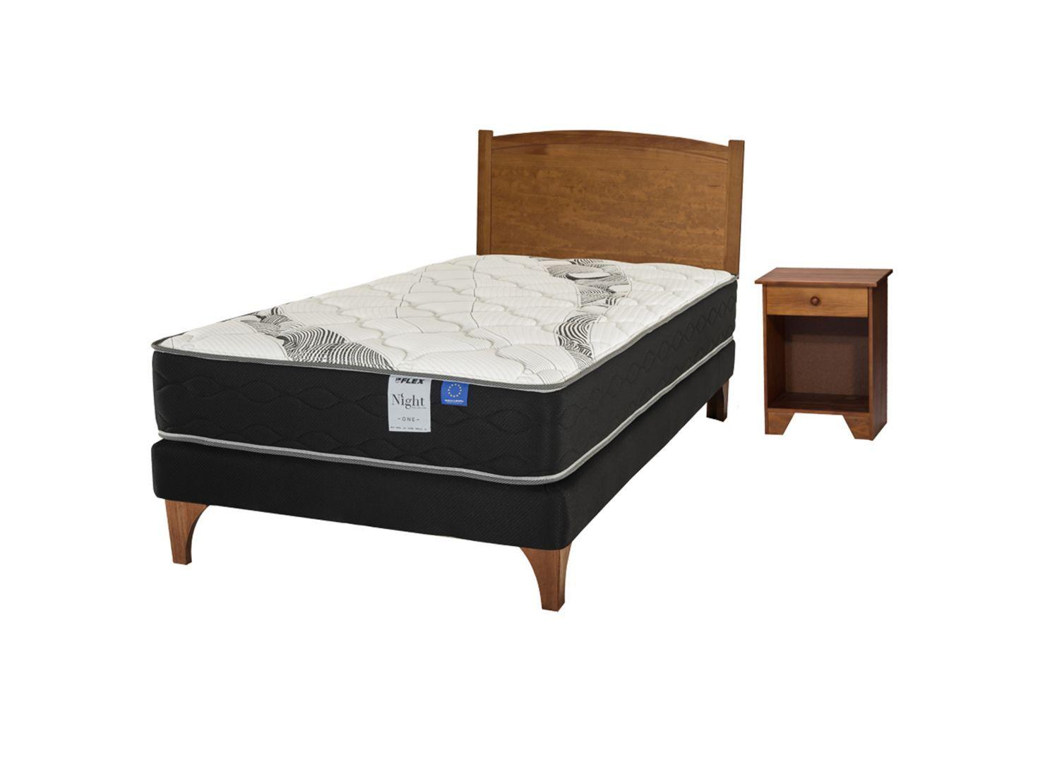Set Cama Europea One 1.5 Plazas + Set Muebles Arezzo-0