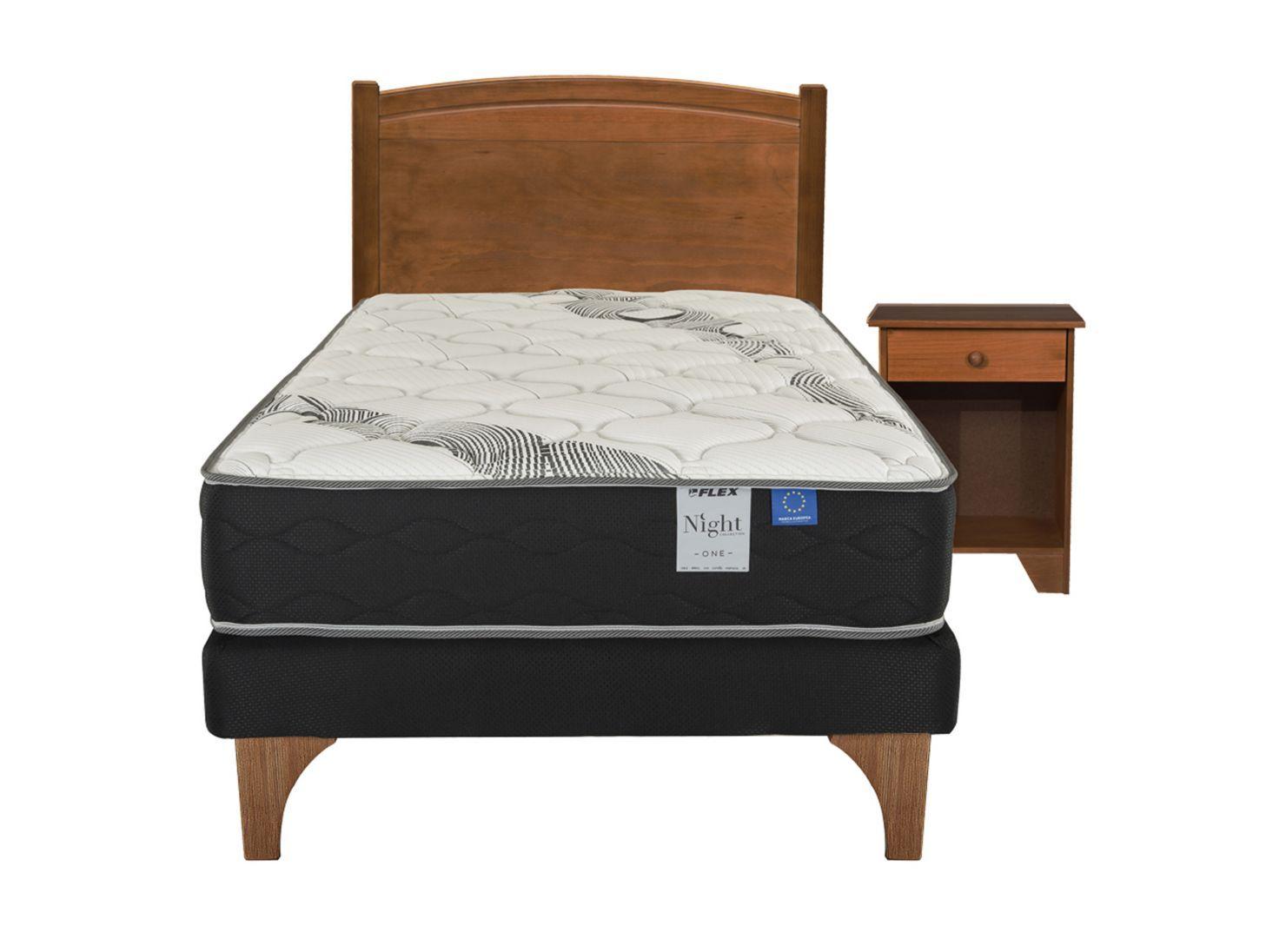 Set Cama Europea One 1.5 Plazas + Set Muebles Arezzo-1