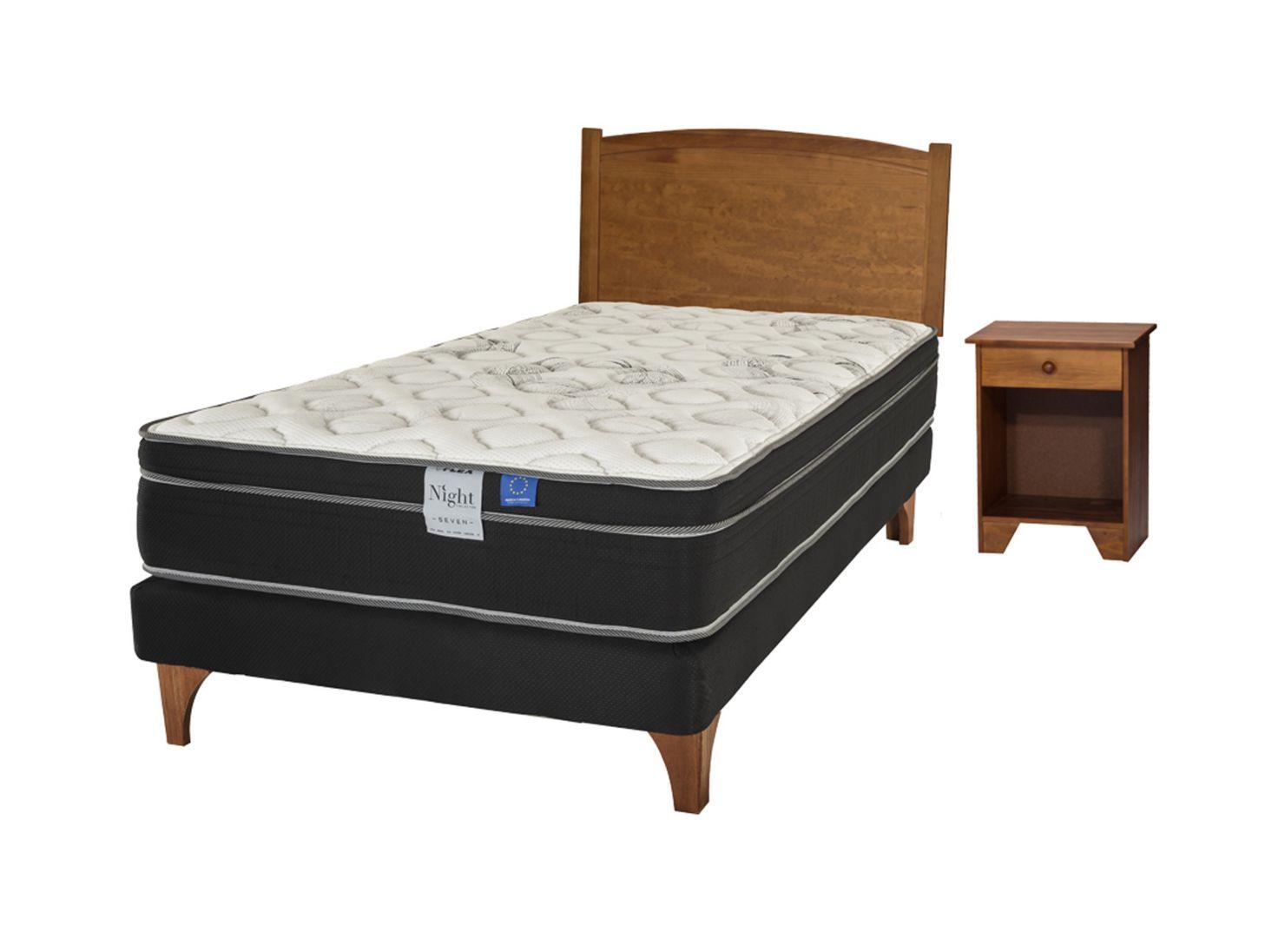 Set Cama Europea Seven 1.5 Plazas + Set Muebles Arezzo-0