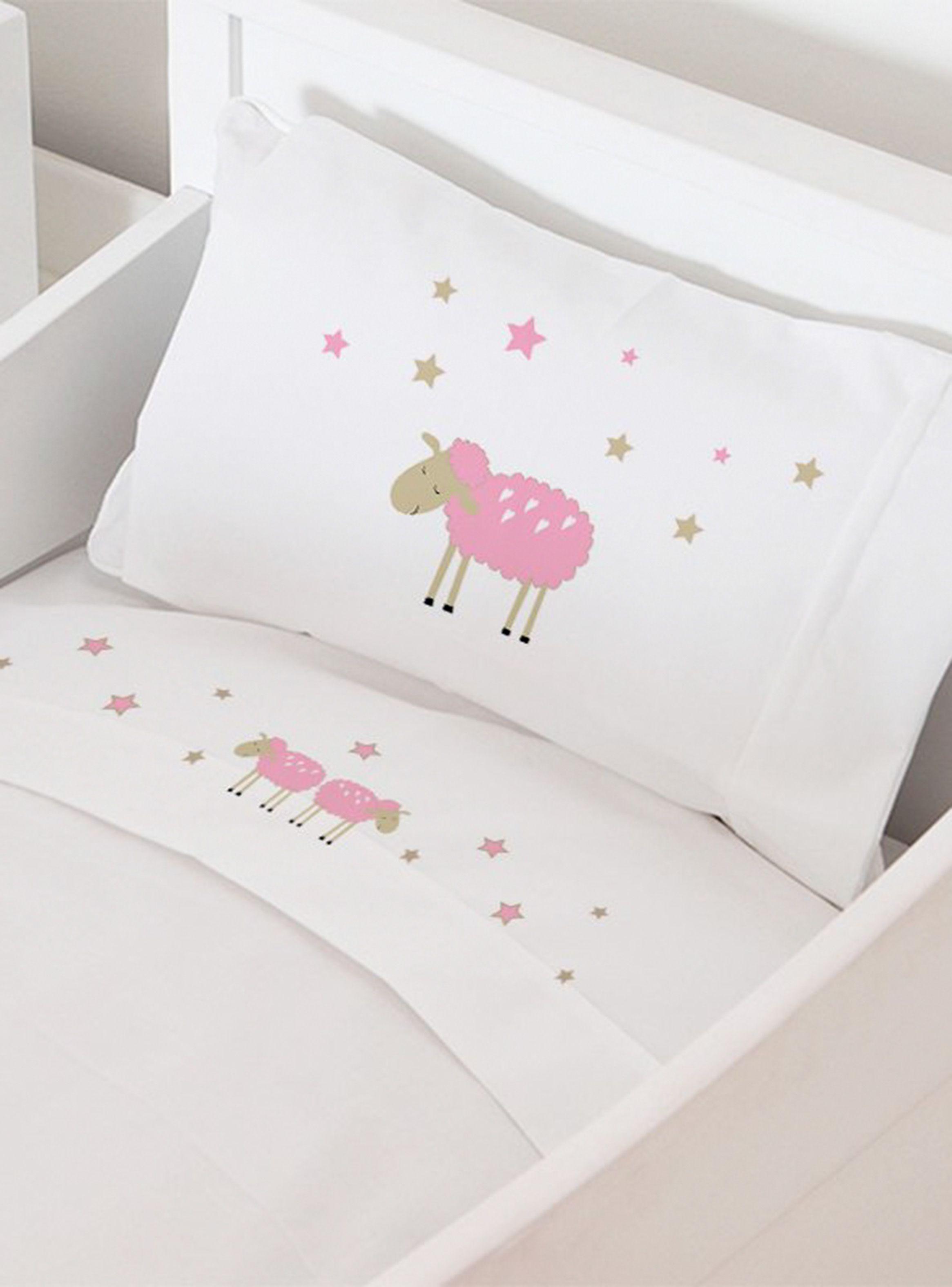 Sábanas Infantil Cuna Tuyo Print Ovejita Rosa-0