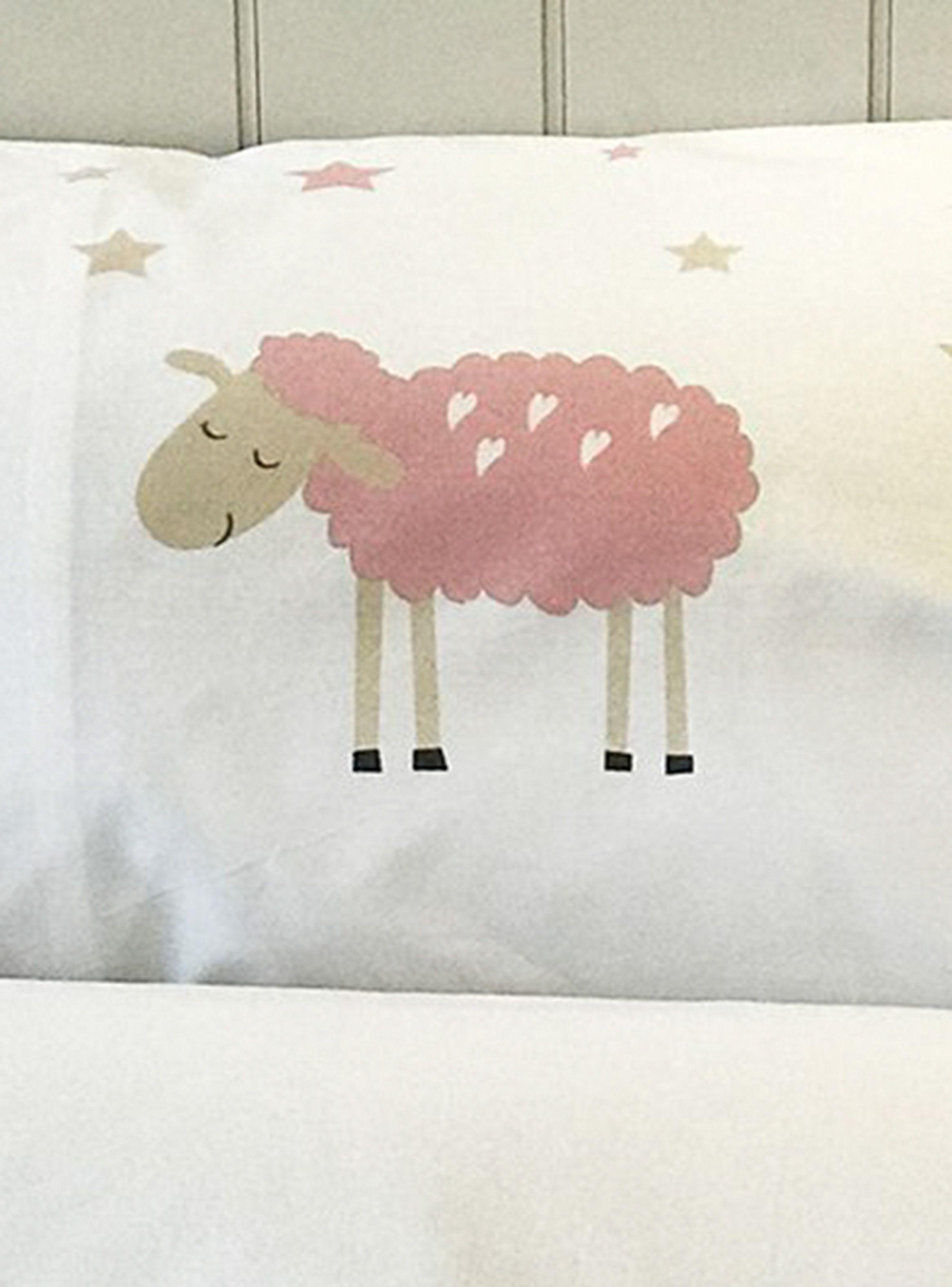 Sábanas Infantil Cuna Tuyo Print Ovejita Rosa-2