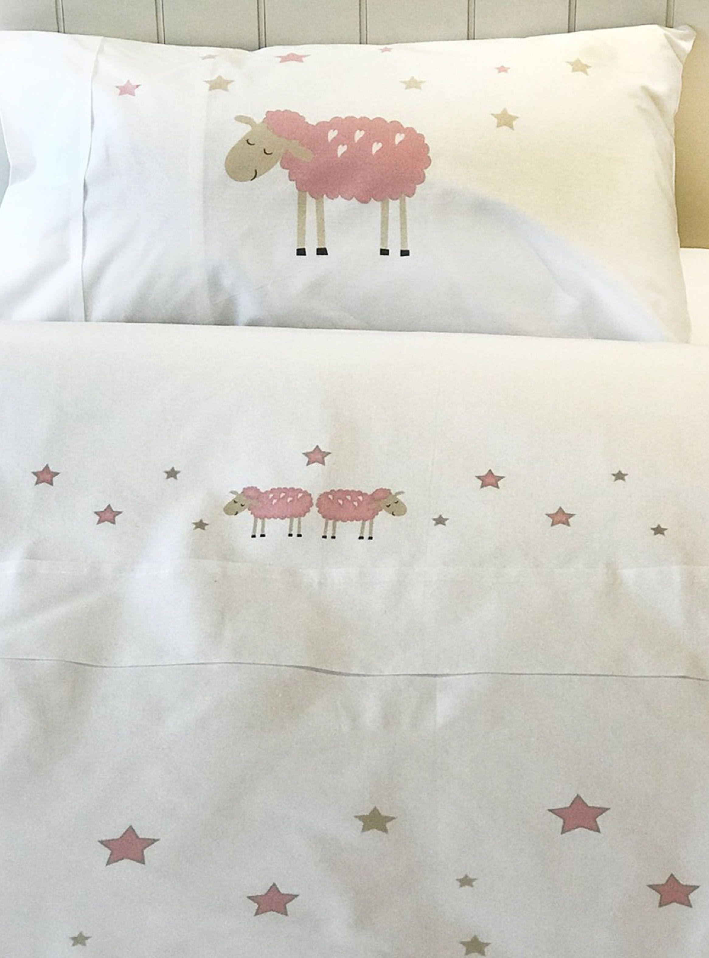 Sábanas Infantil Pack & Play Tuyo Print Ovejita Rosa-1