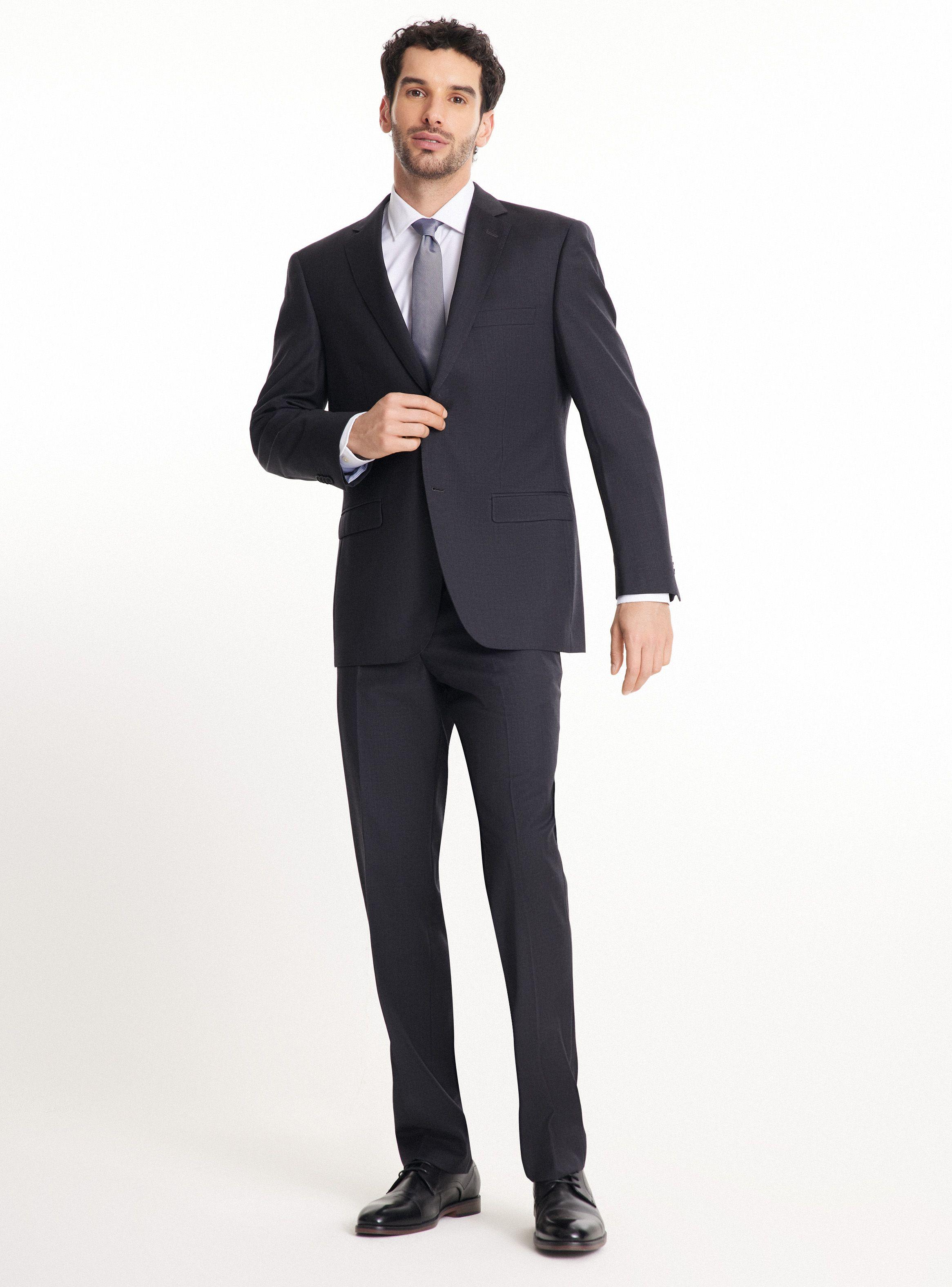 Traje Recto Lana Liso 4-4