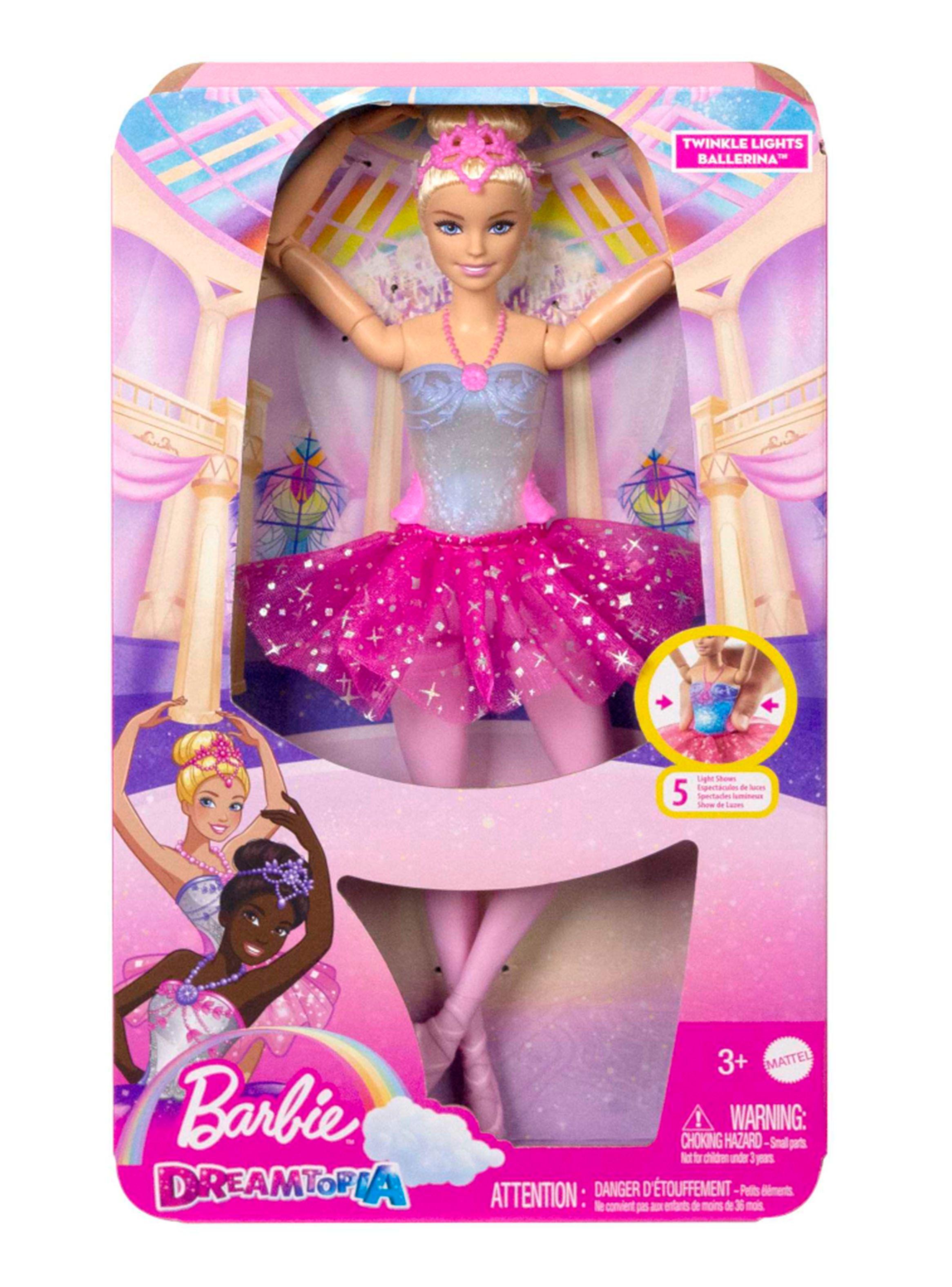 Muñeca Bailarina Luces Brillantes Tutú Rosa-4