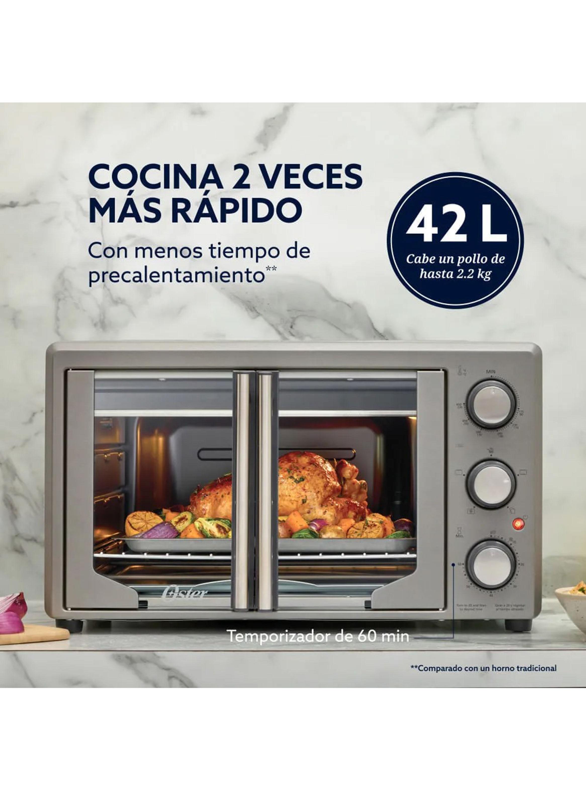 Horno Eléctrico con Freidora de Aire 42 Litros Puertas Francesas-2