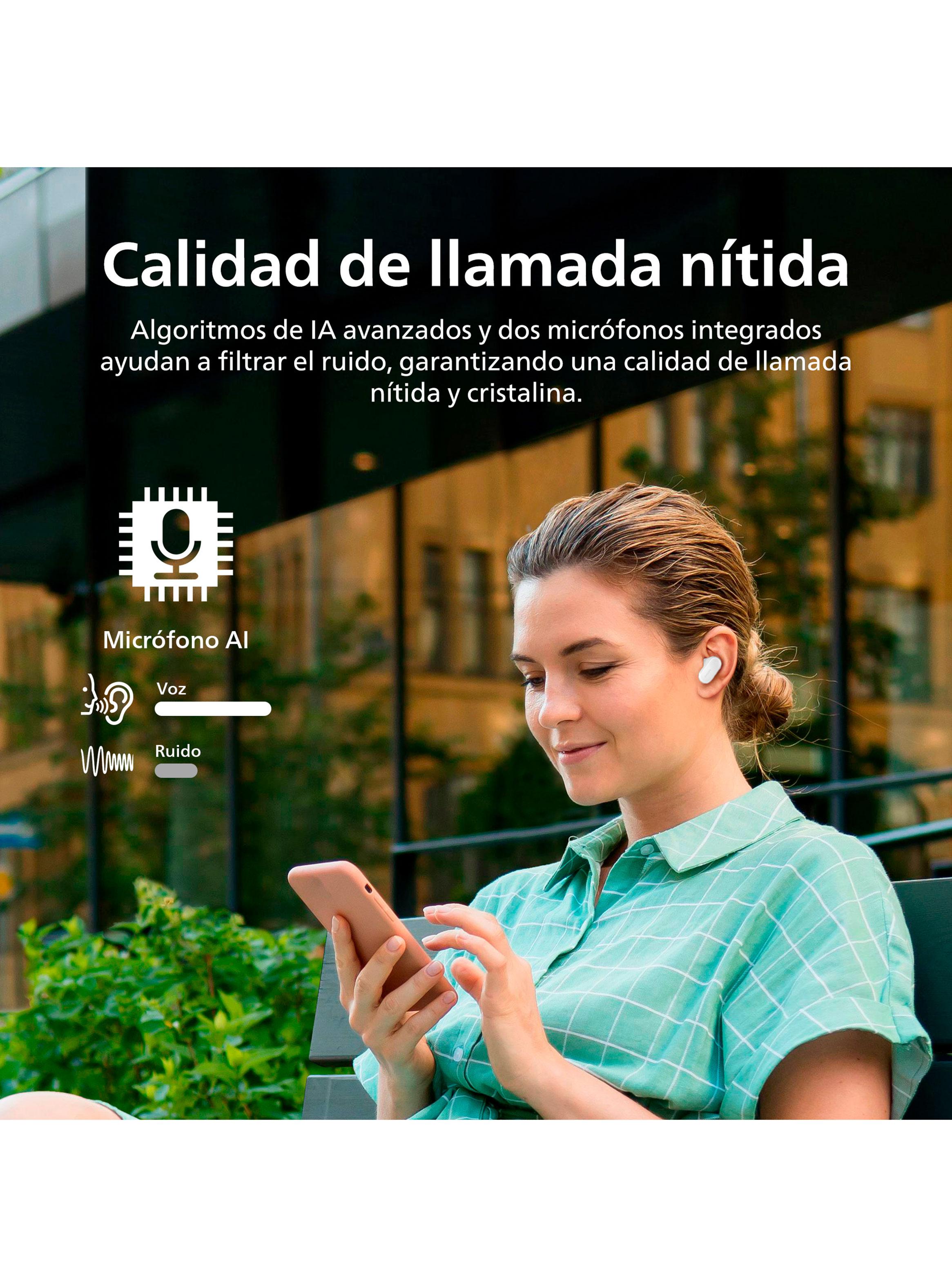 Audífonos Bluetooth Noise Cancelling TAT3509 TWS Blanco-4