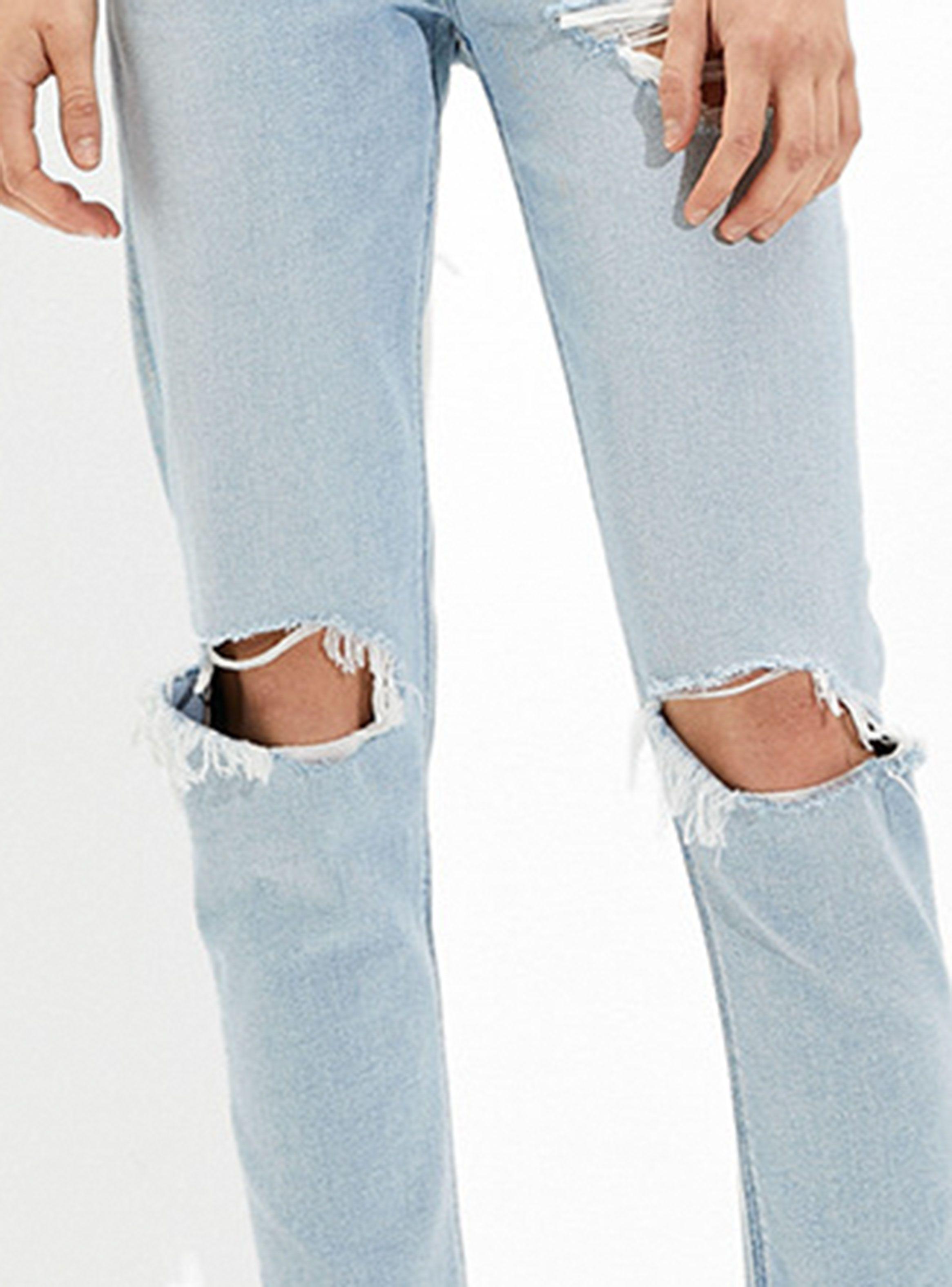 Jean Stretch Ripped Crossover Highest Waist Mom-2