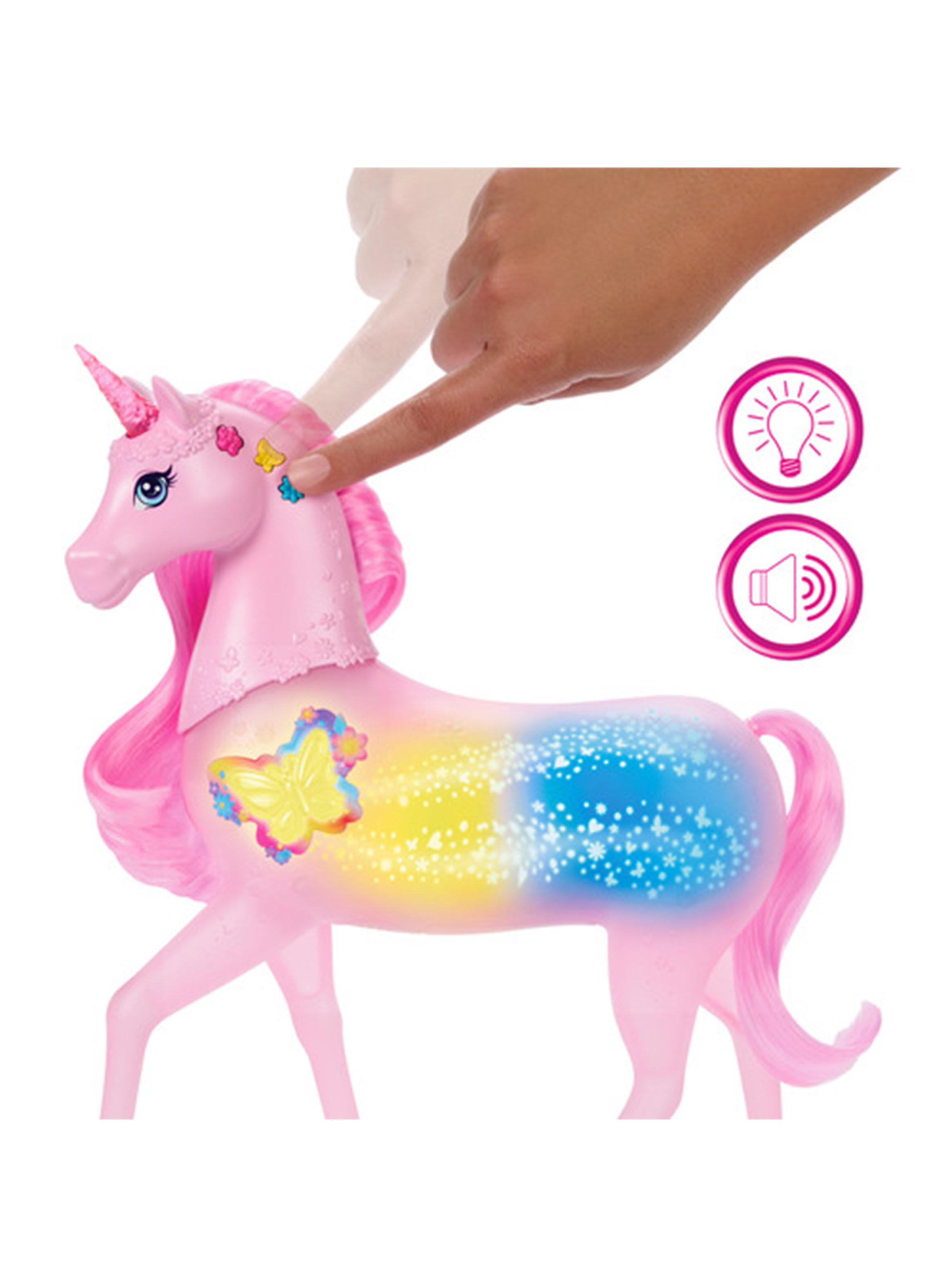 Muñeca Barbie Set Unicornio con Luz y Sonido-2