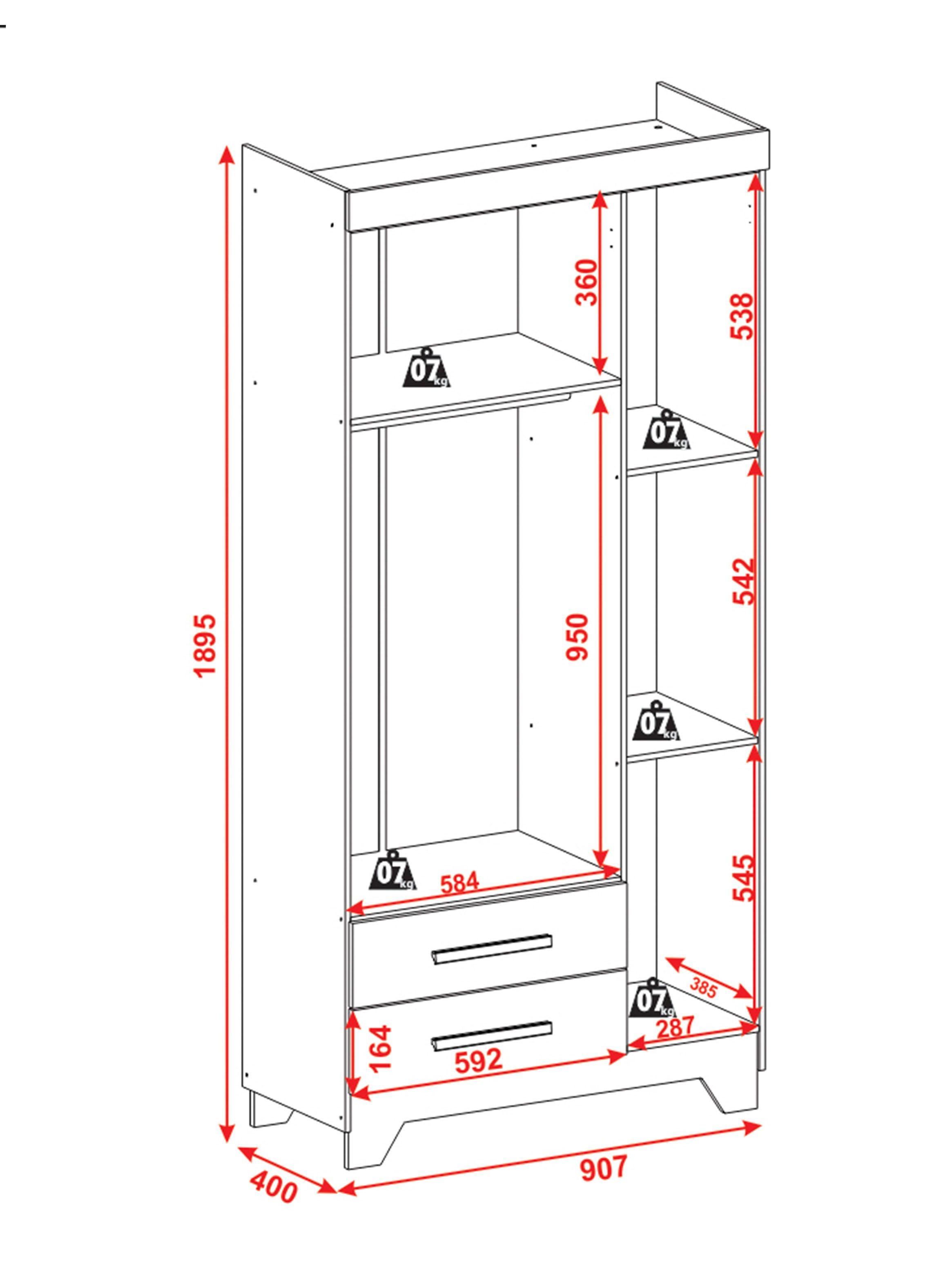 Clóset Peteca 3 Puertas-1