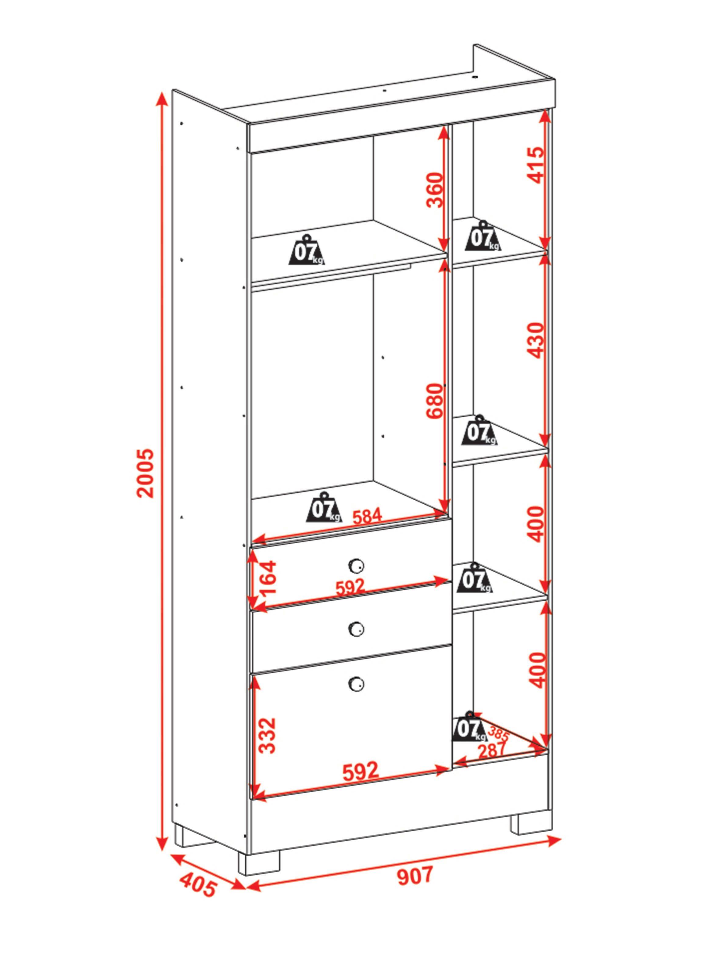 Clóset Amarelinha 3P-1