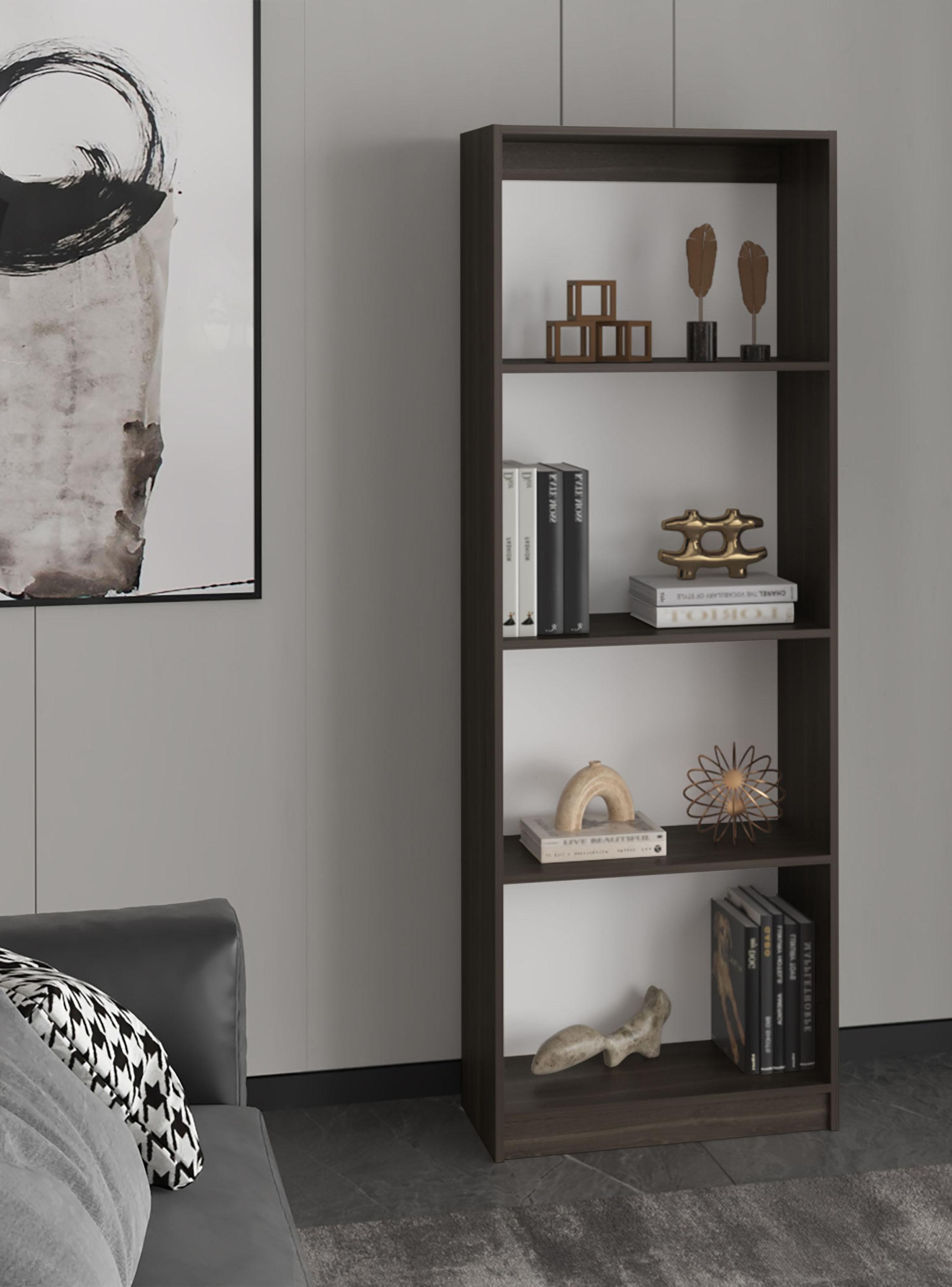 Biblioteca Estante Home E1 4 Niveles Milan y Blanco-5