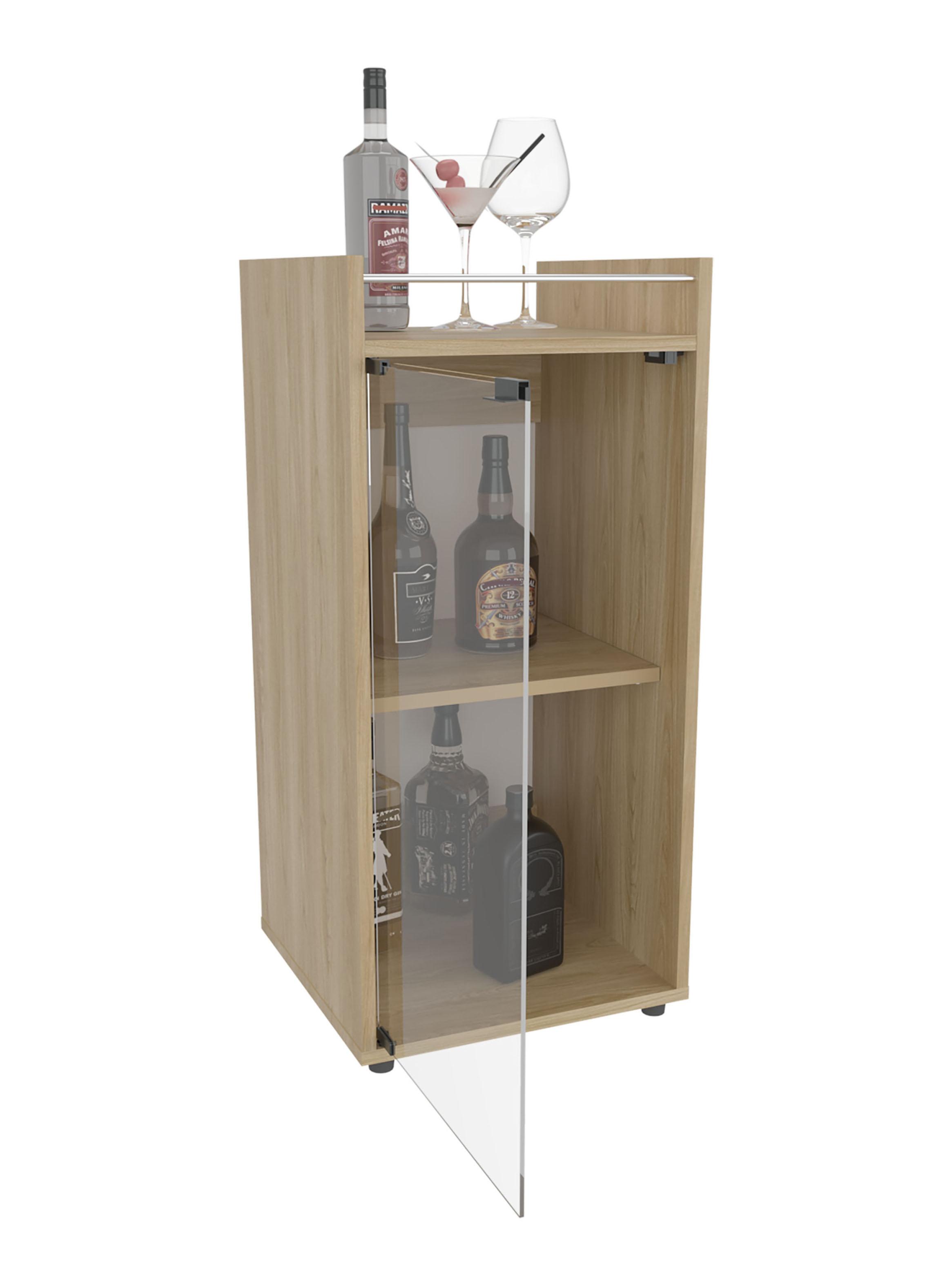 Bar Bajo Theba 1 Puerta Vidrio 81.3x38.1x37.6 cm Fresno-3