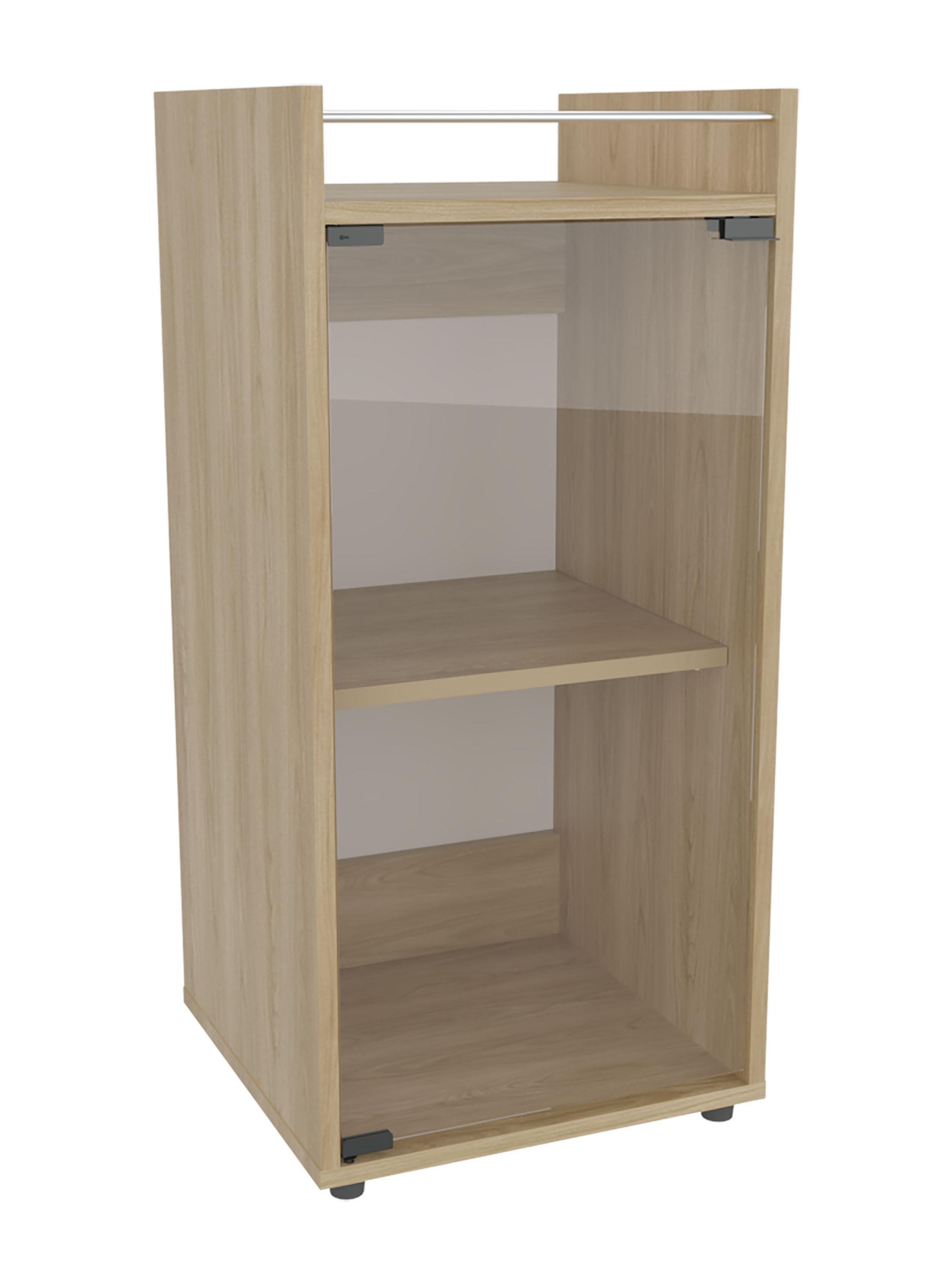 Bar Bajo Theba 1 Puerta Vidrio 81.3x38.1x37.6 cm Fresno-0