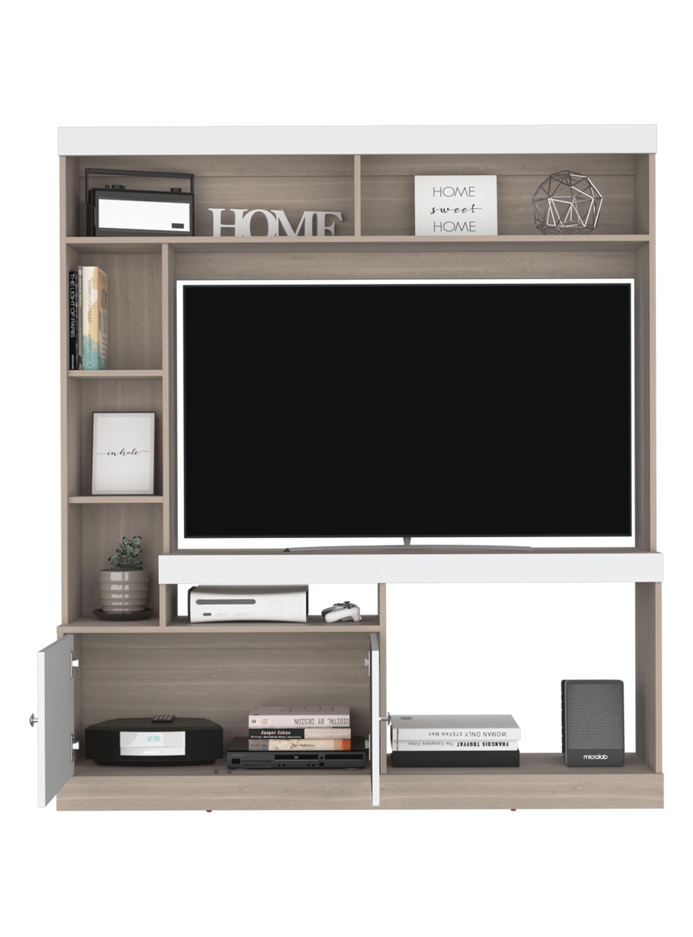 Estante TV 65' Dante 180.6x180x30.3 cm Bardolino y Blanco-2