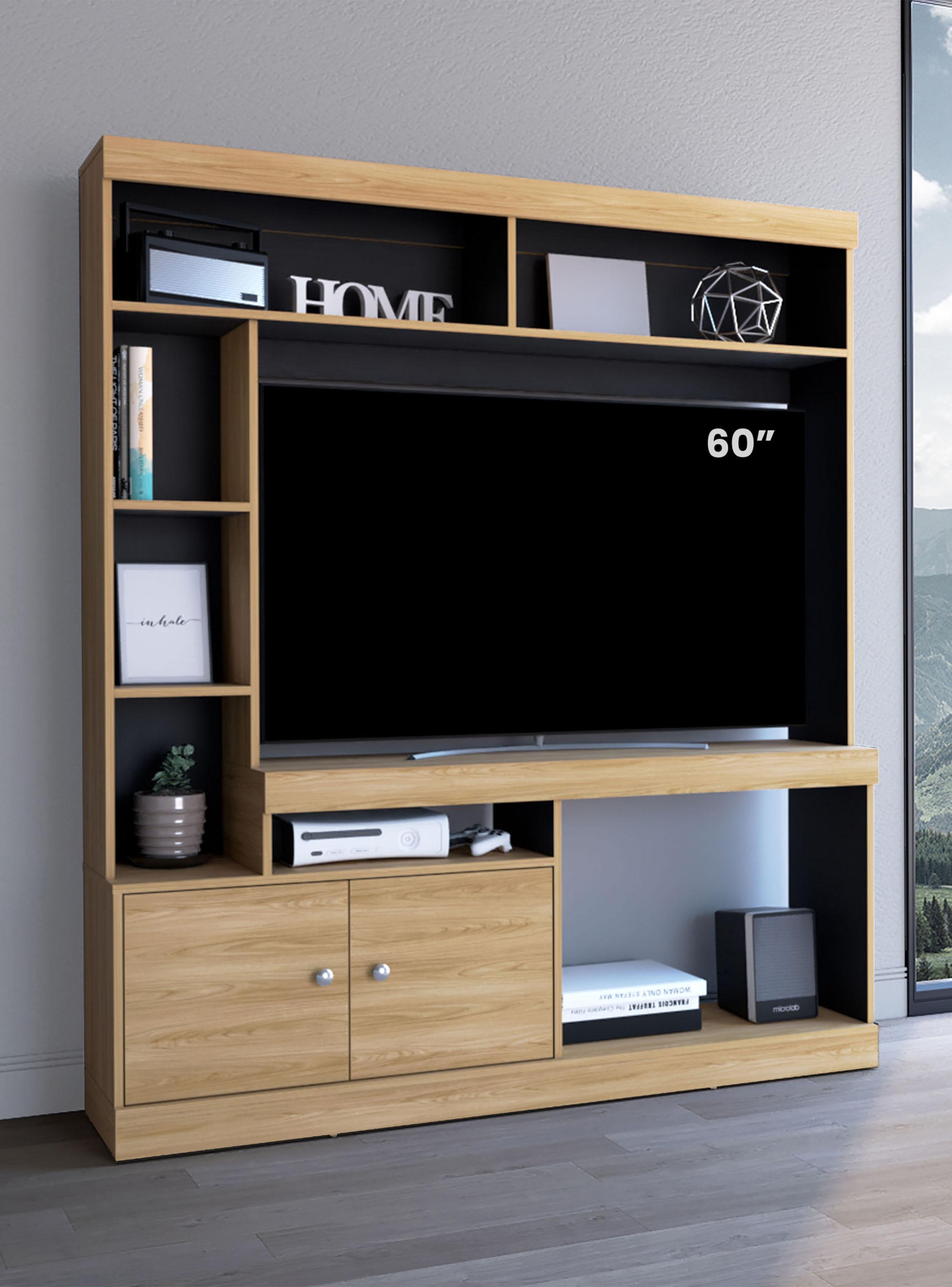 Estante TV 65' Dante 180.6x180x30.3 cm Fresno y Wengue-4