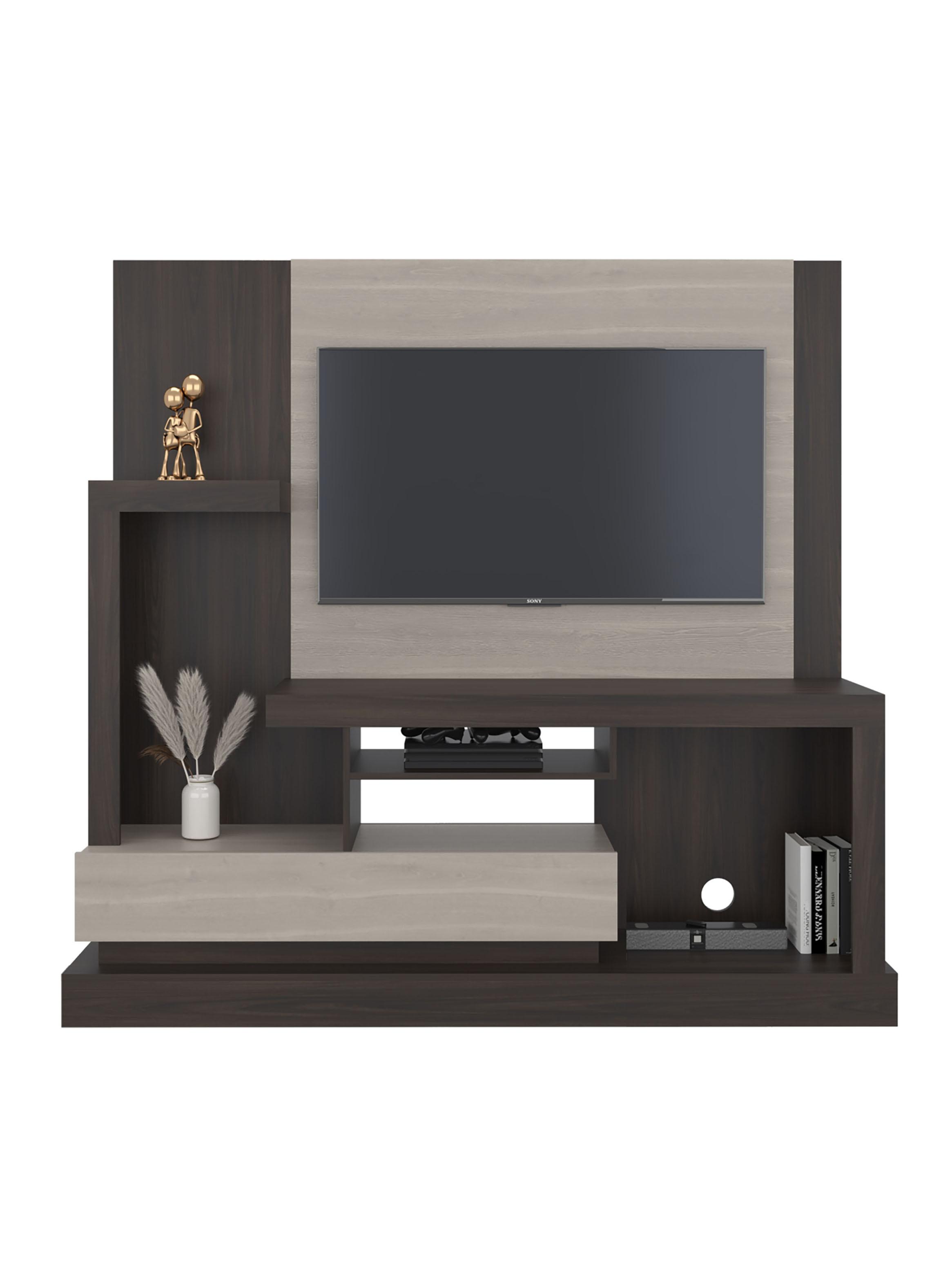Estante TV 55' Alcaceres 1 Puerta 180x172.2x41.5 cm Nogal y Miel-2