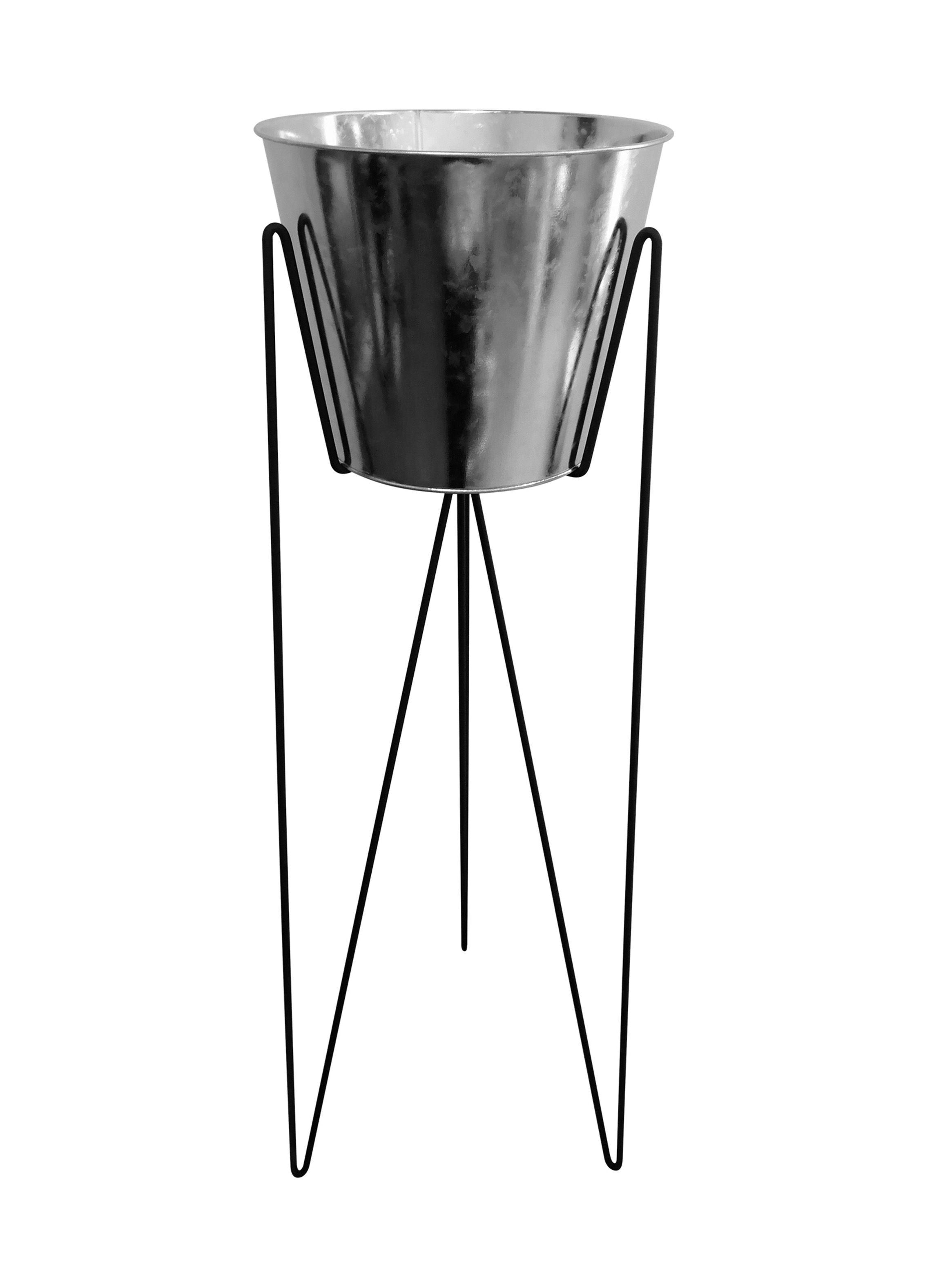 Porta Alaniz Home Planta Balde Plateado L-0