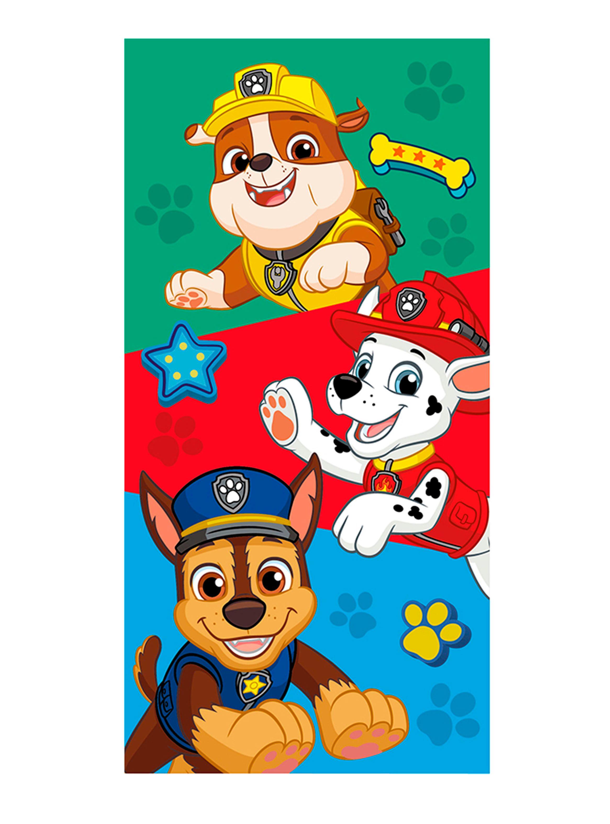 Toalla de Playa 70 x 140 cm Paw Patrol Niño Tricolor-0