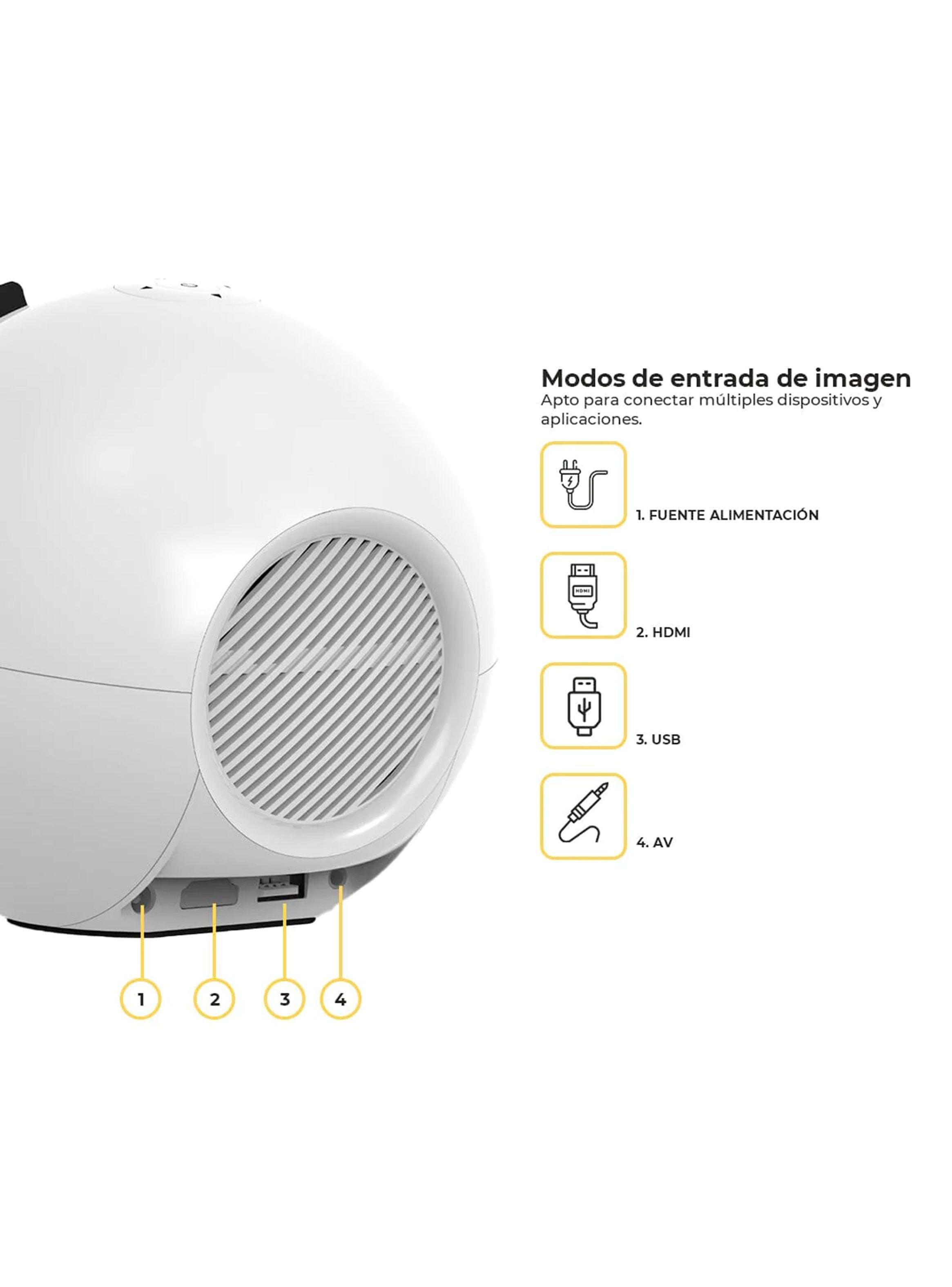 Proyector LED Portátil Focus Mini 720p-2