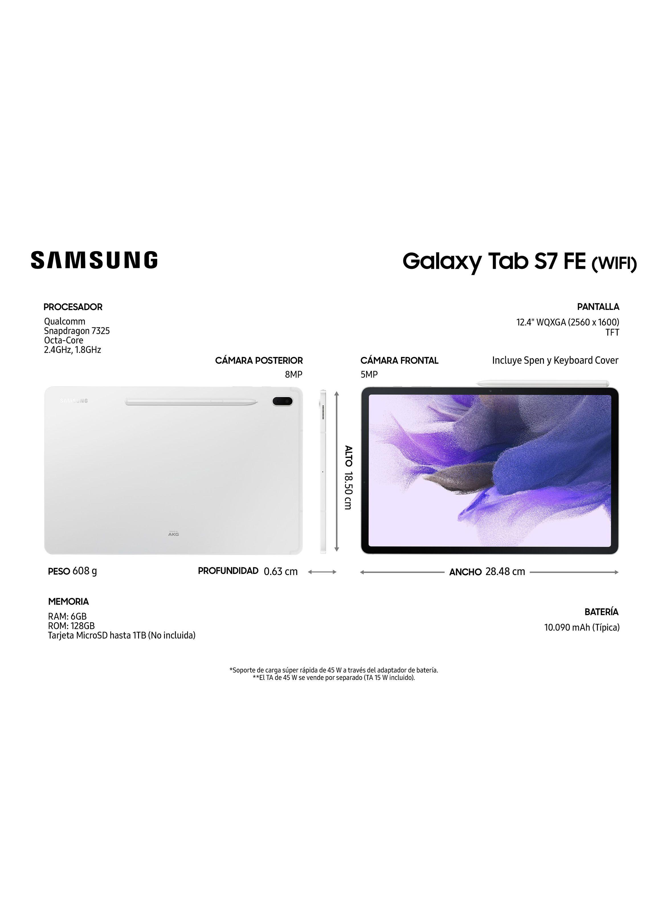 Tablet Samsung Galaxy Tab S7 FE 12.4" 128GB WiFi Mystic Silver-5