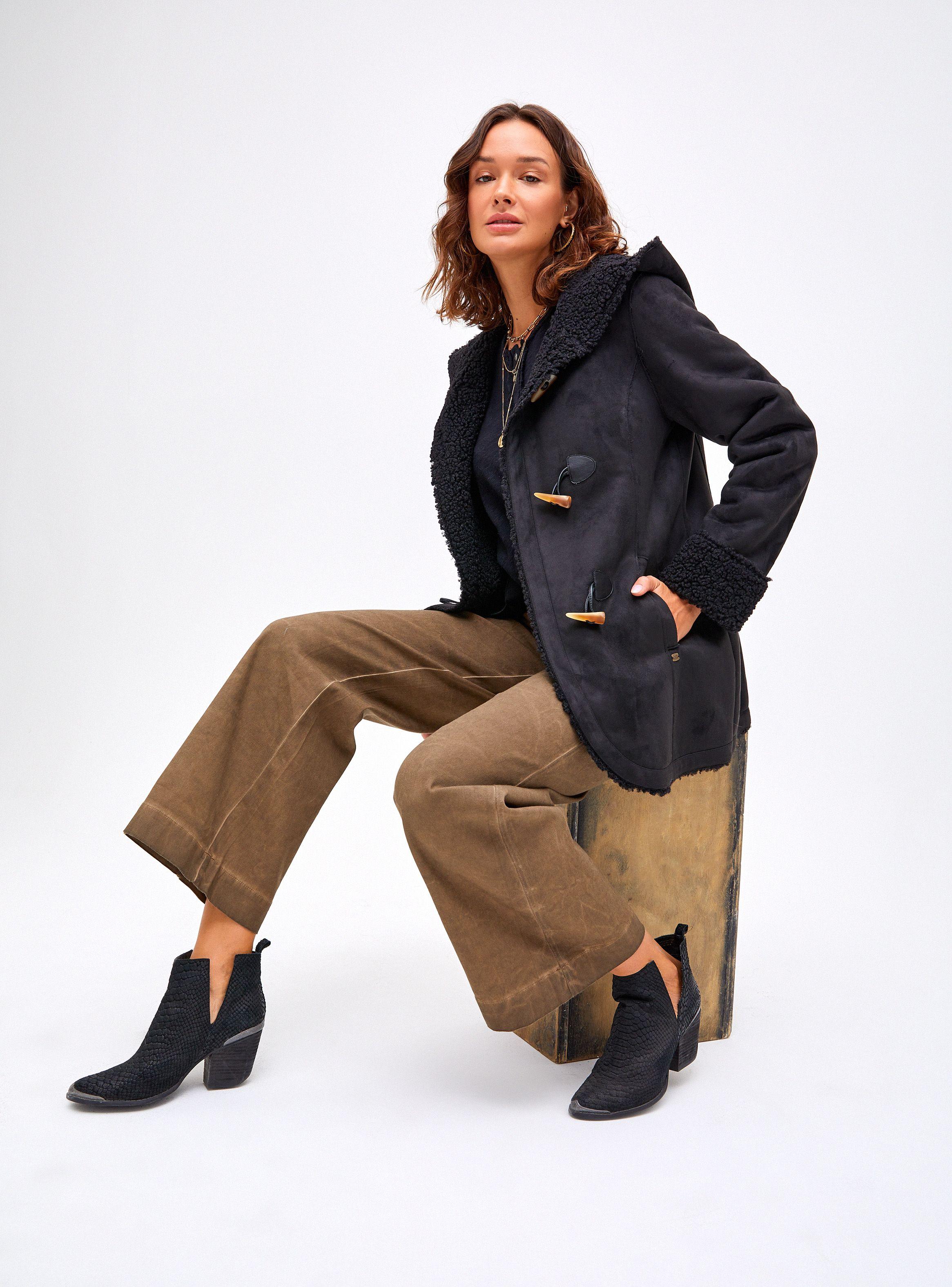 Chaqueta Tela Tipo Corderito con Capuchón-3