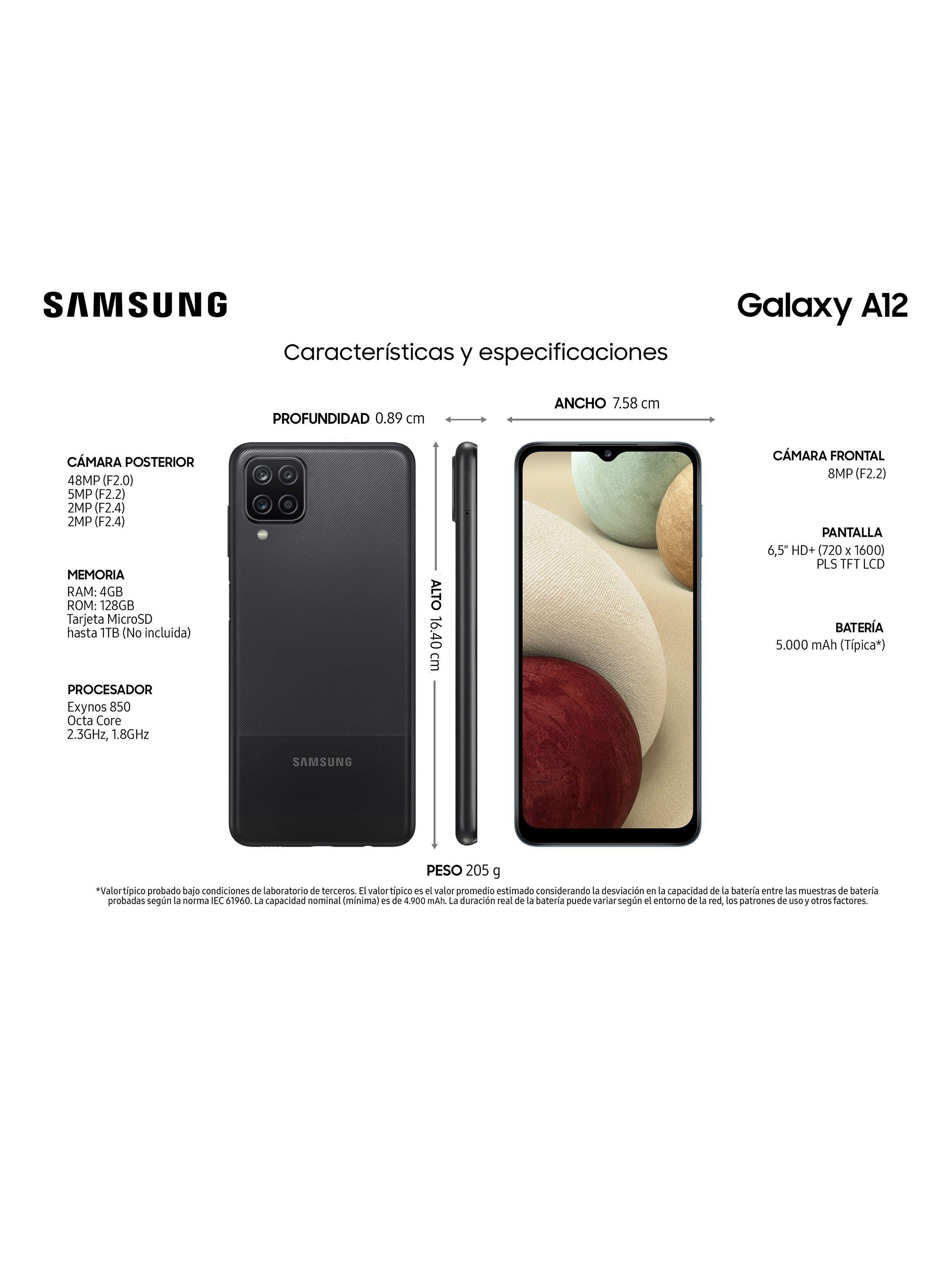 Smartphone Samsung Galaxy A12 128GB Negro Liberado-1