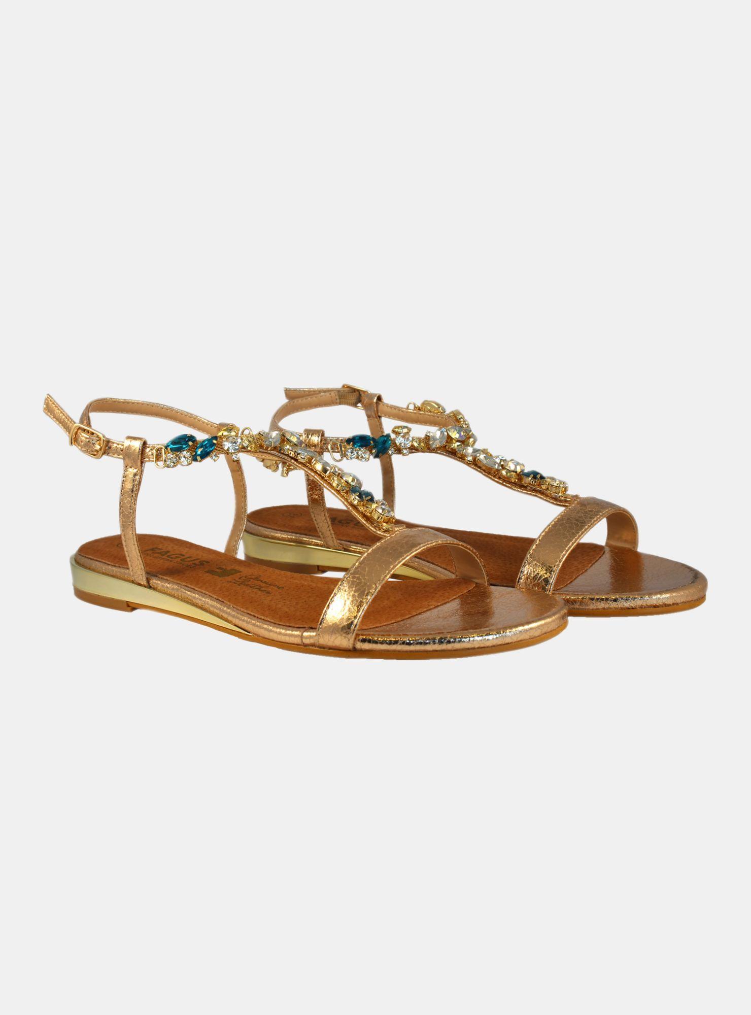 Sandalia Fagus 4SS13519 Gold Casual-1
