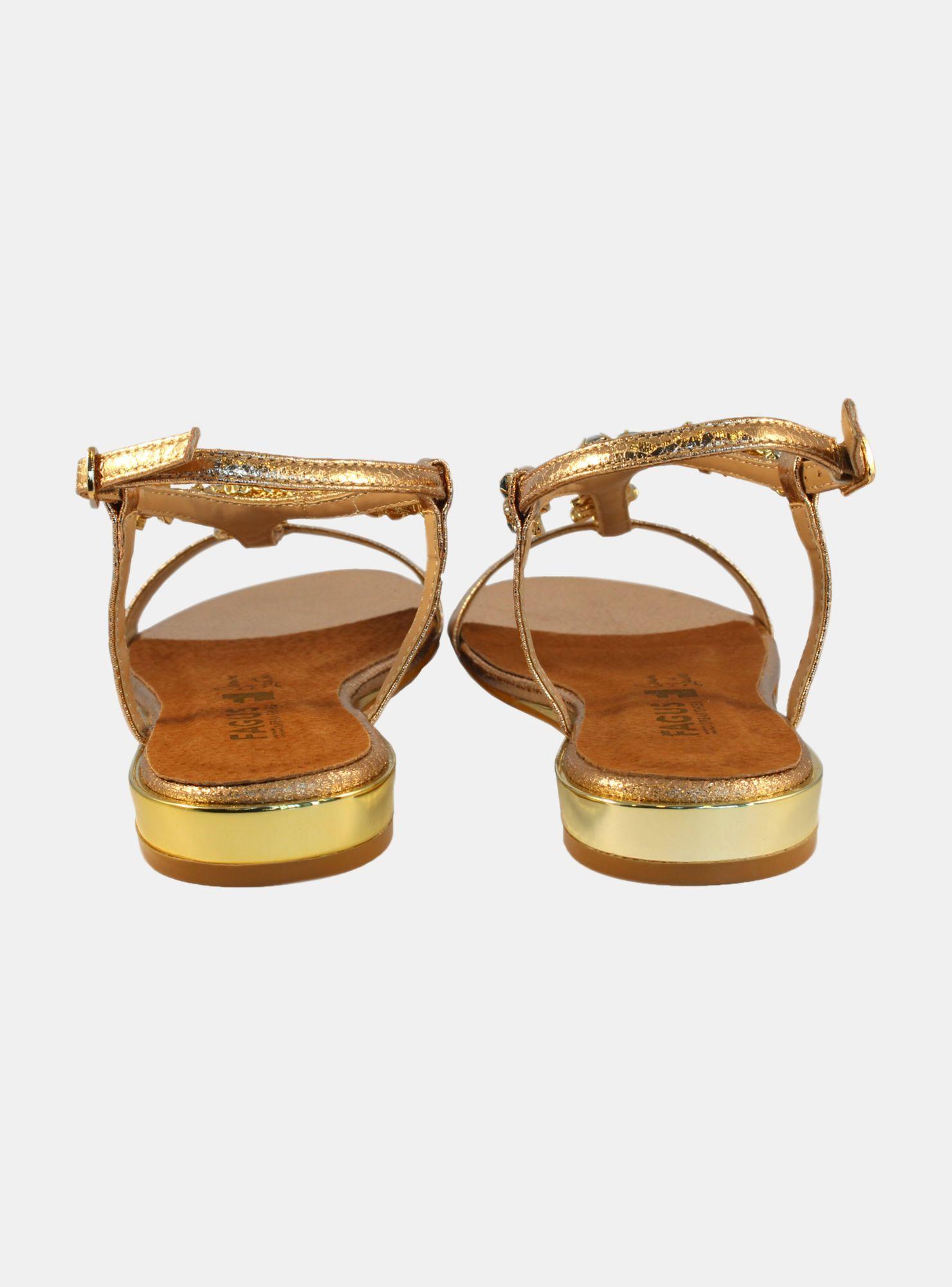 Sandalia Fagus 4SS13519 Gold Casual-2