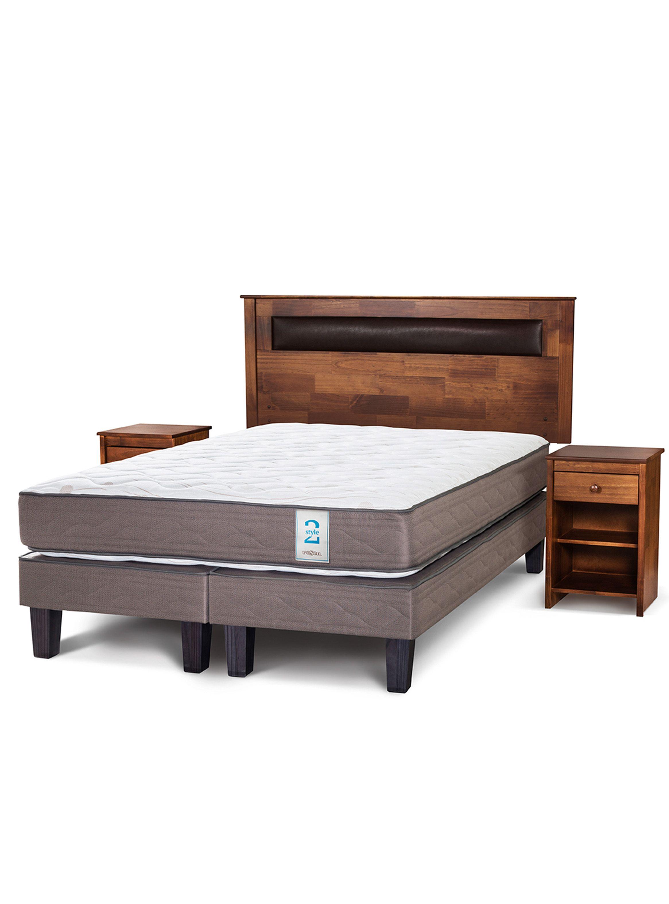 Cama Europea New Style 2 Plazas Base Dividida + Set Muebles Ferrara-0