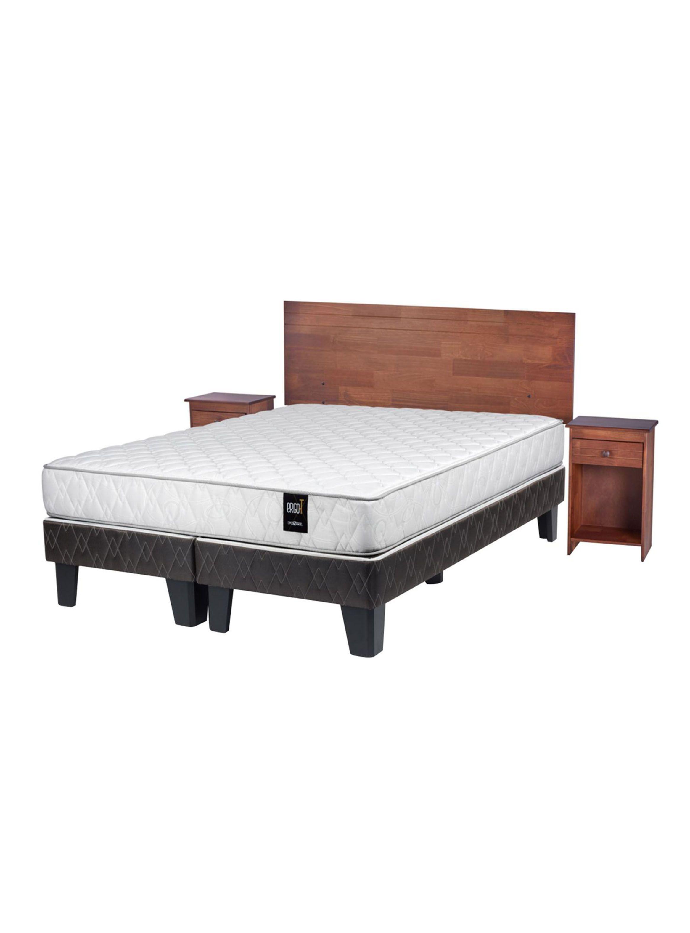 Cama Europea Ergo T 2 Plazas Base Dividida + Set Muebles Tabor-0
