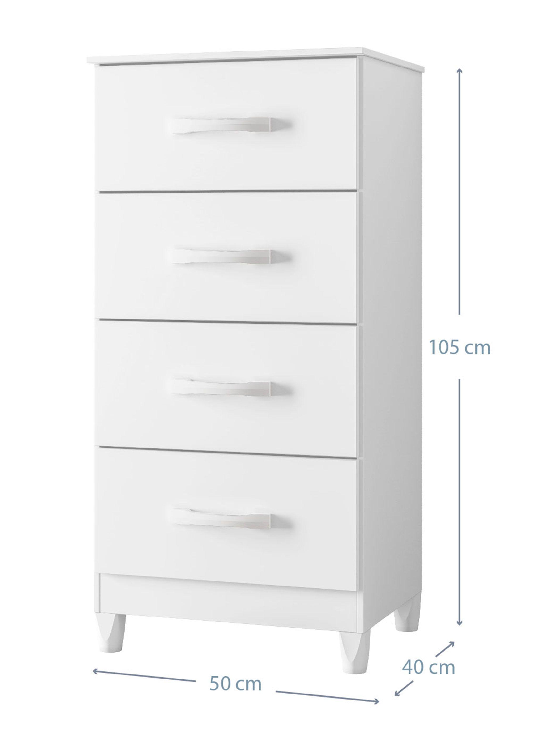 Cómoda White 4 Cajones-1