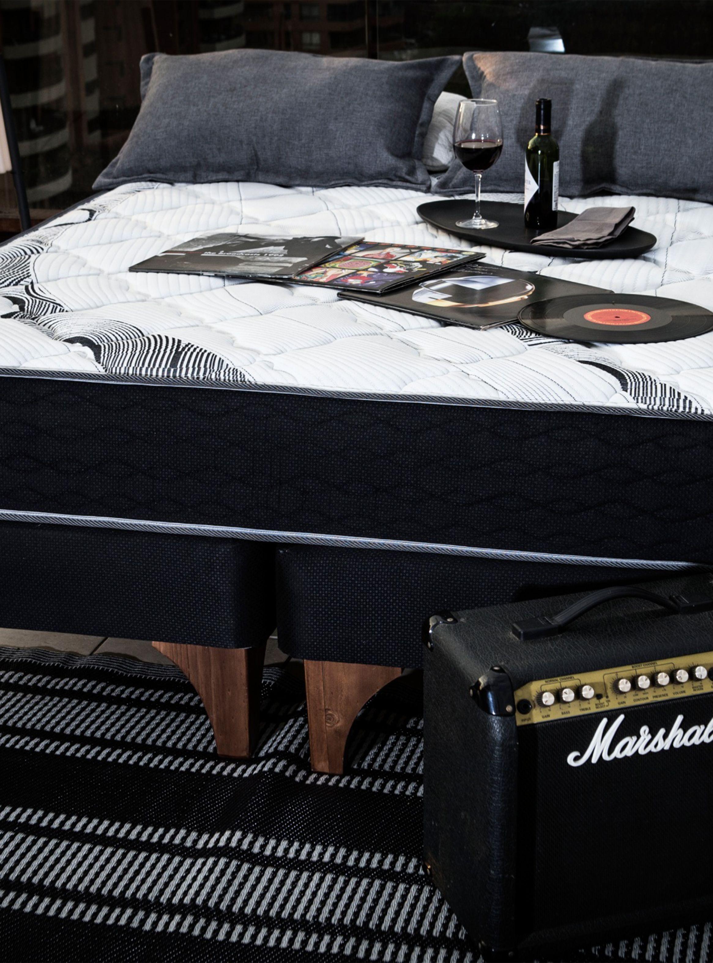 Cama Europea One 2 Plazas Base Dividida + Respaldo Royal-5